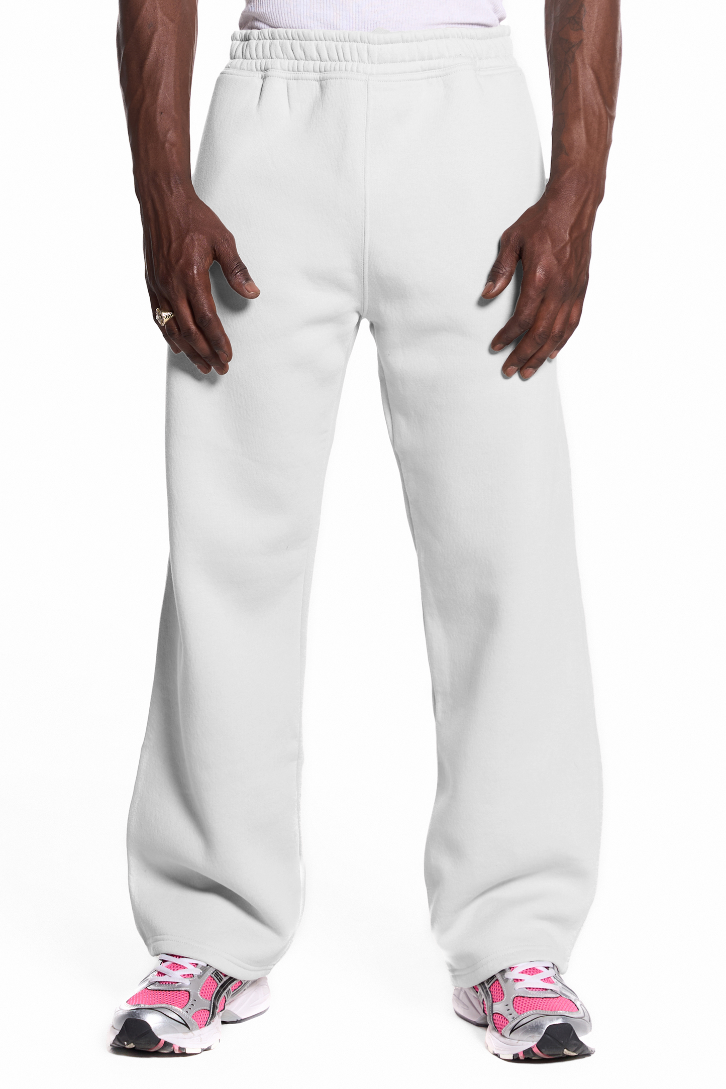 450GSM Cotton Blend Sweatpants Open Hem