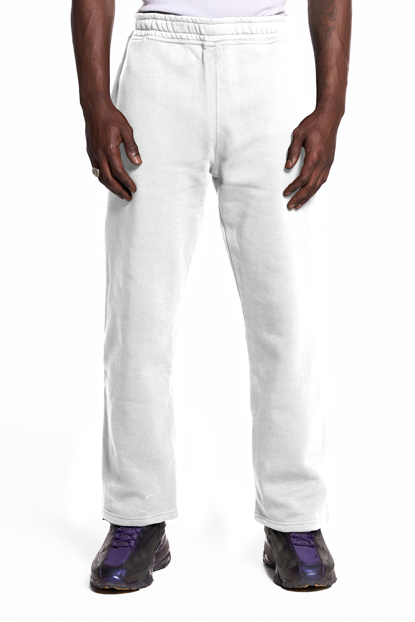 450GSM Cotton Sweatpants Open Hem