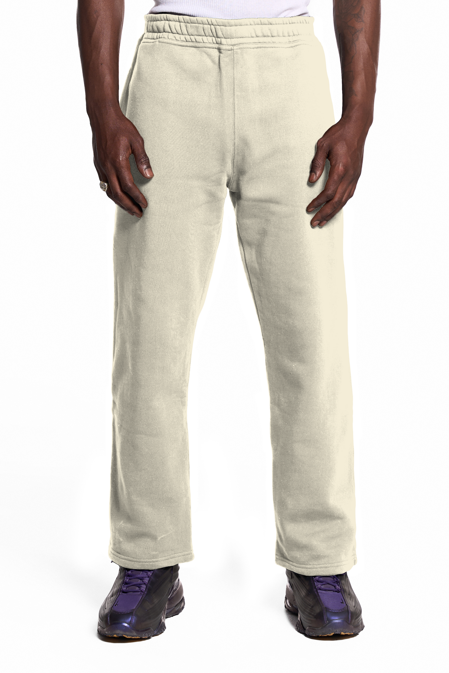 450GSM Cotton Sweatpants Open Hem