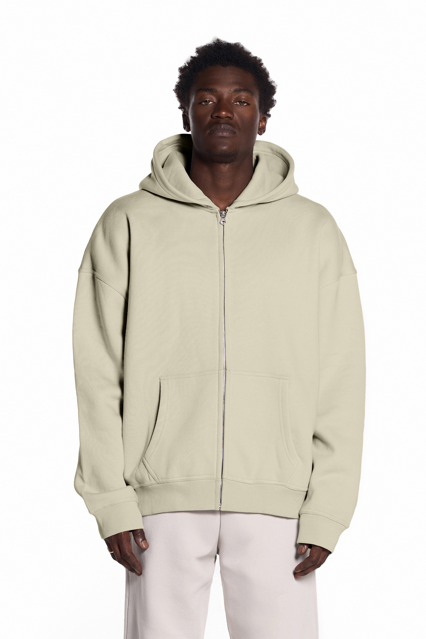 450GSM Cotton Blend Zip Up Hoodie