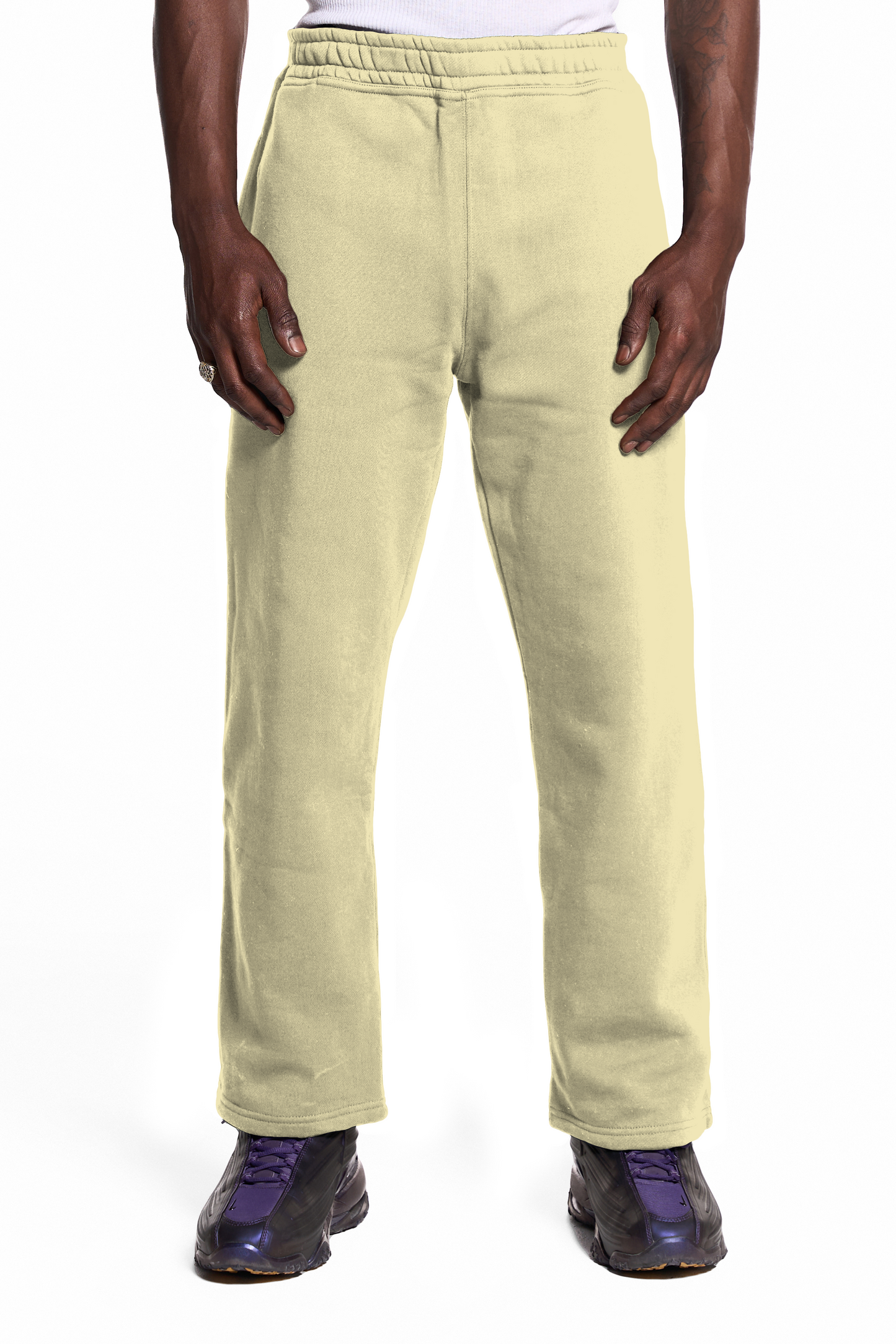 450GSM Cotton Sweatpants Open Hem
