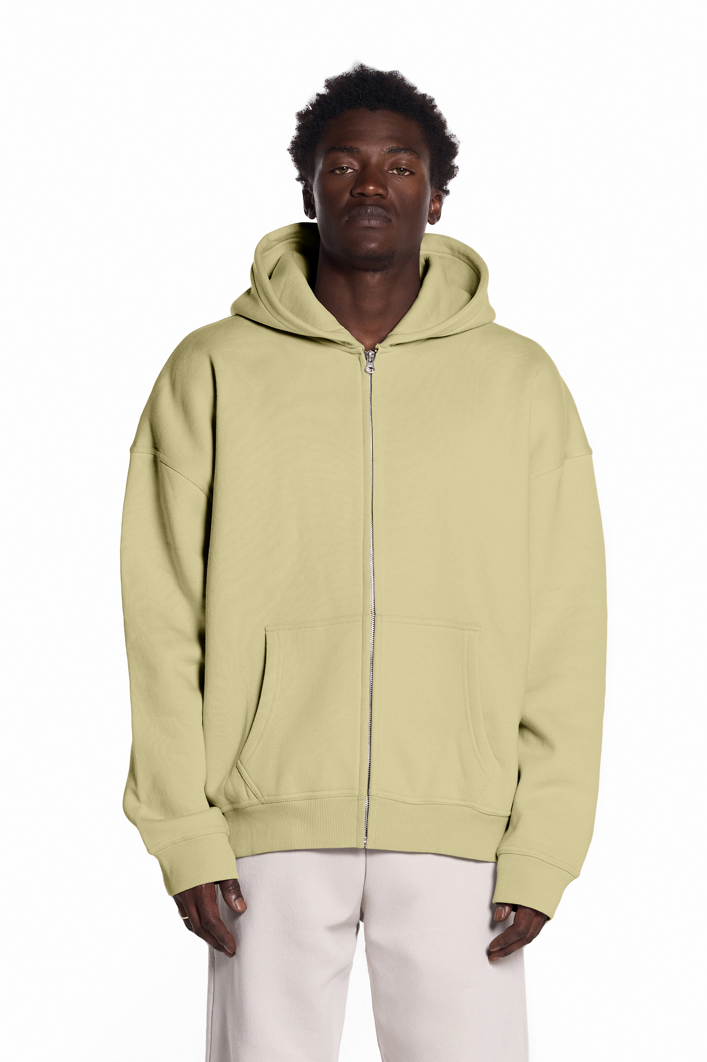 450GSM Cotton Blend Zip Up Hoodie