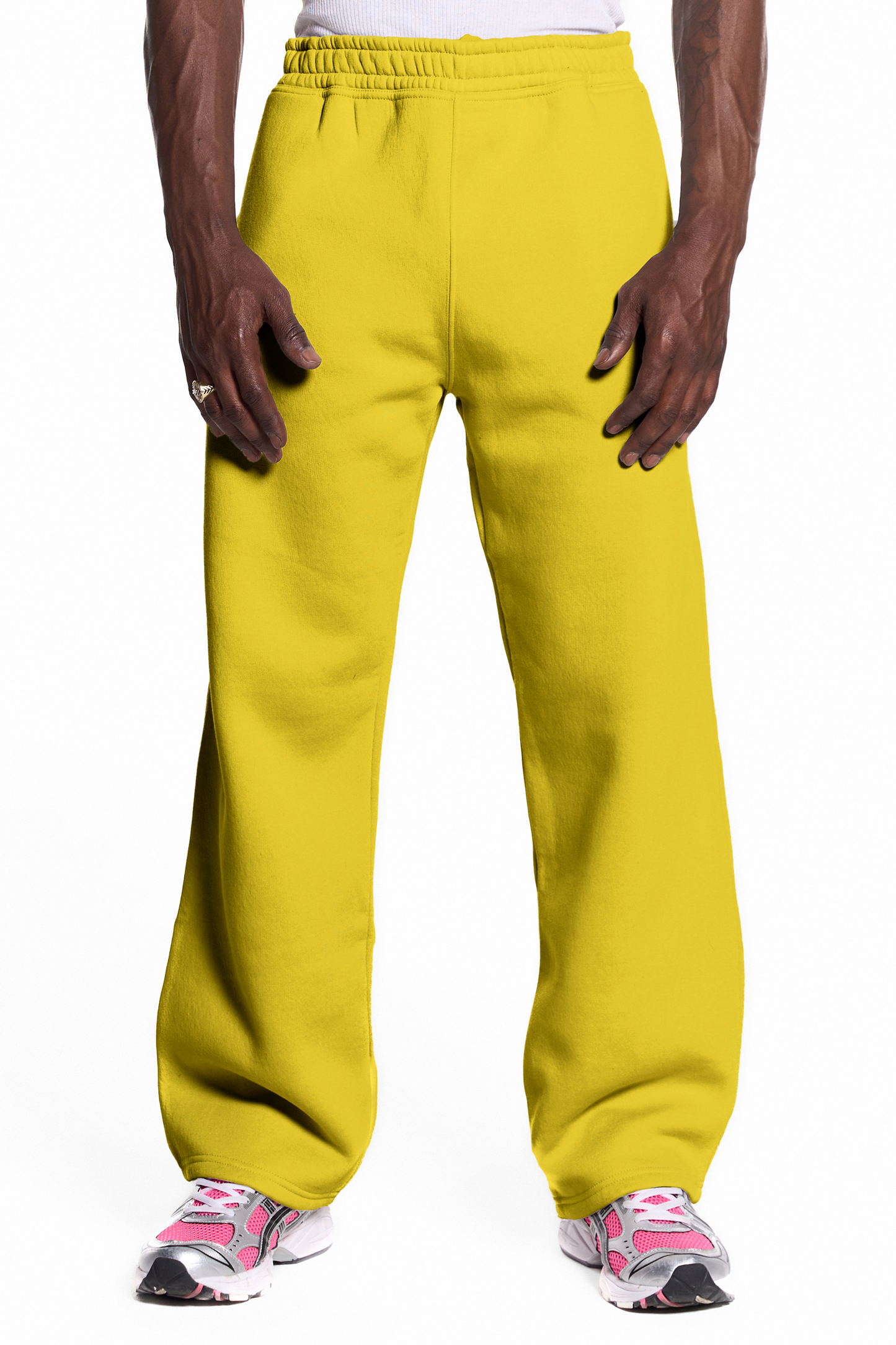 450GSM Cotton Blend Sweatpants Open Hem