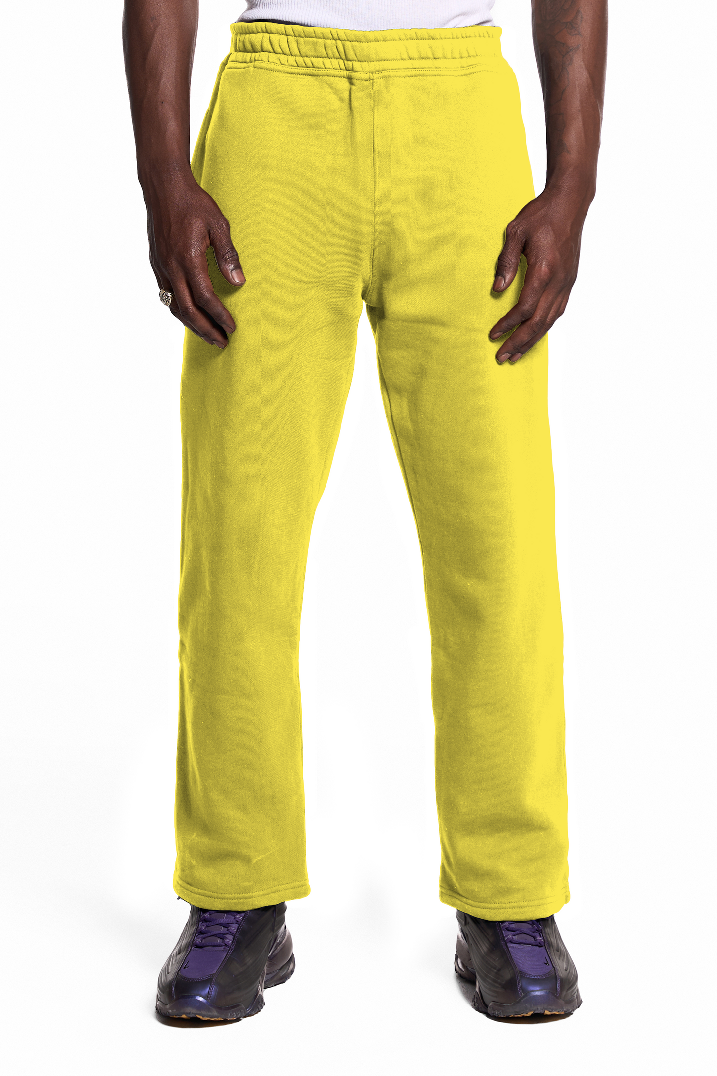 450GSM Cotton Sweatpants Open Hem