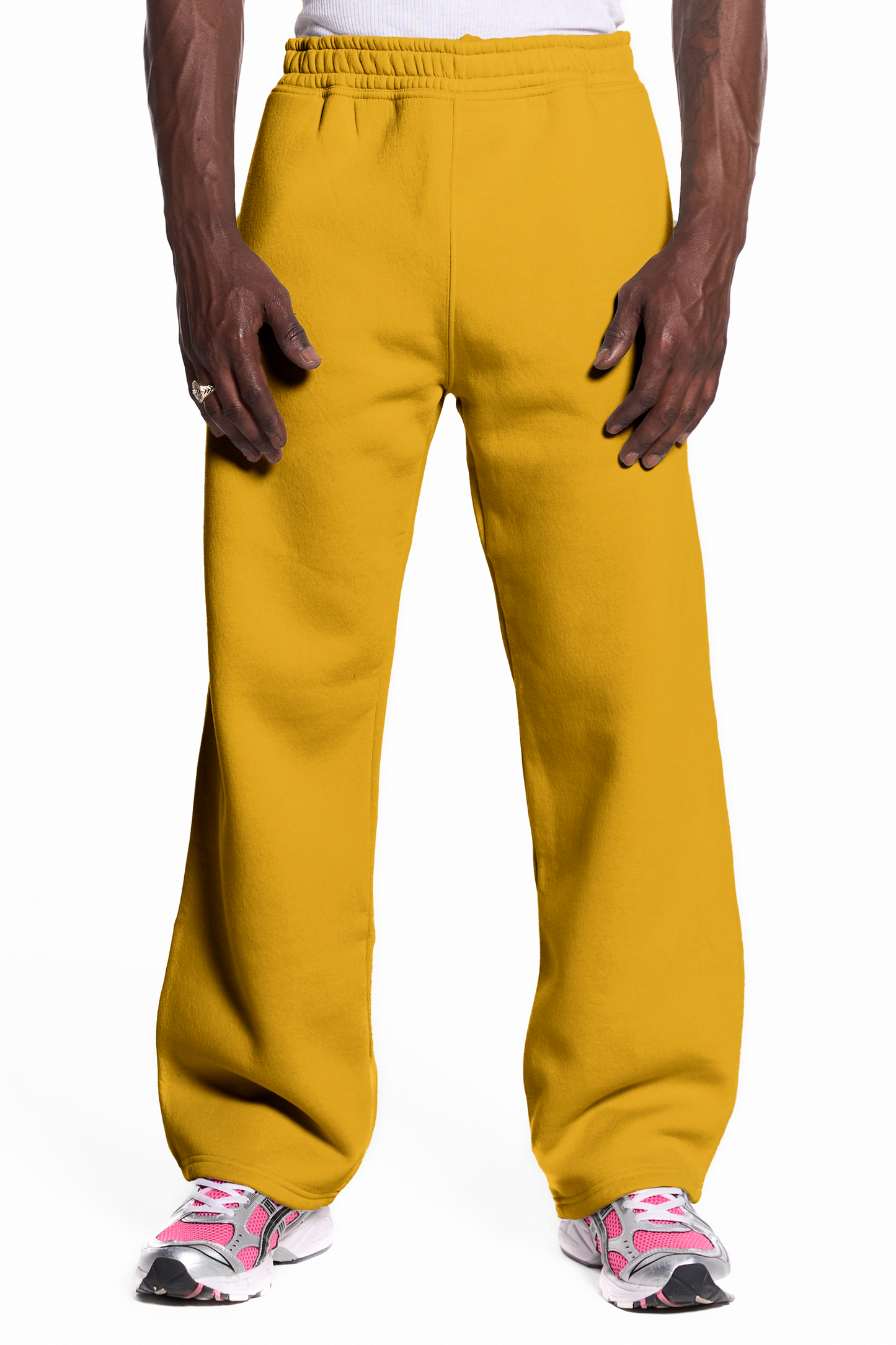 450GSM Cotton Blend Sweatpants Open Hem