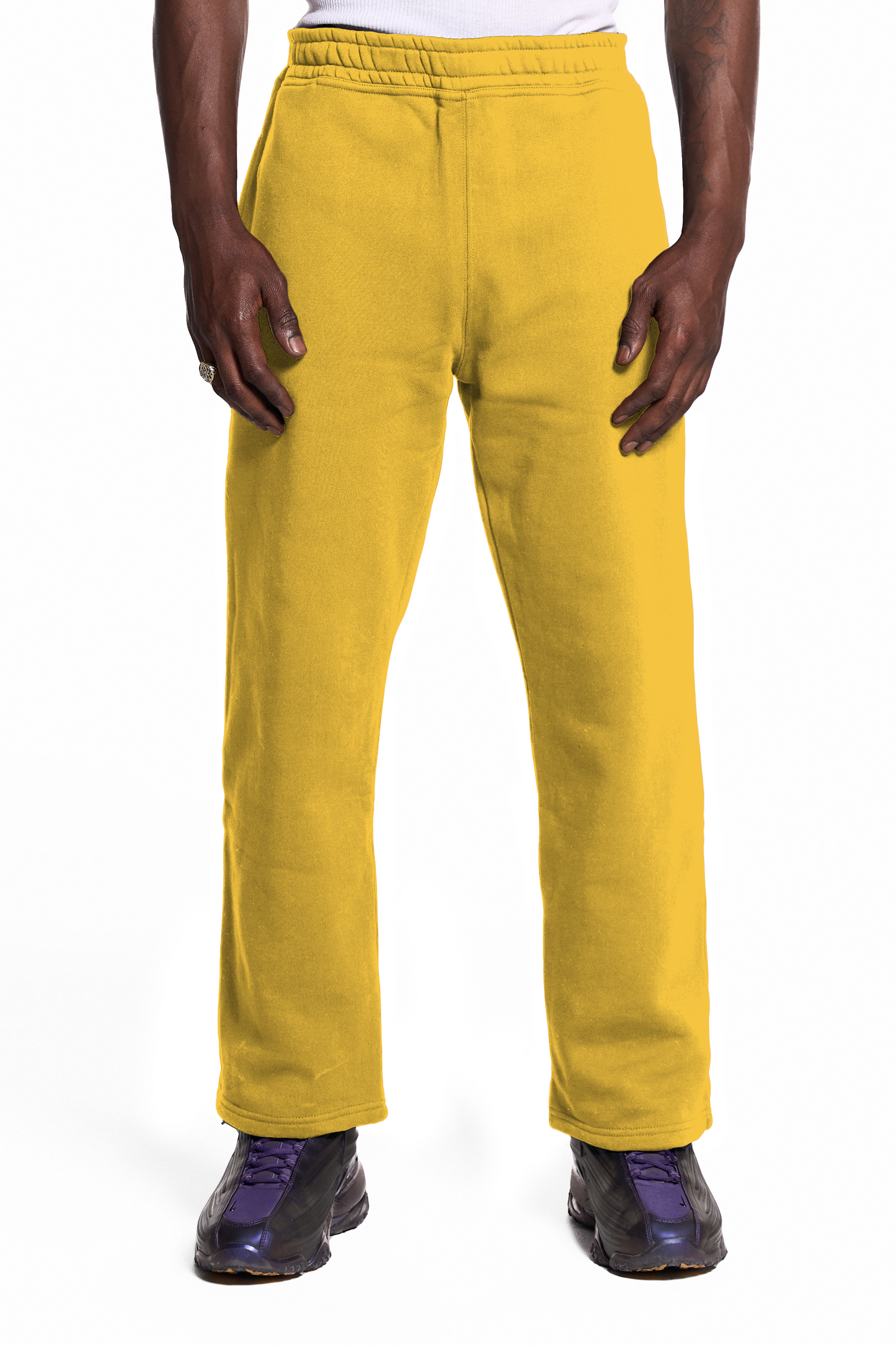 450GSM Cotton Sweatpants Open Hem