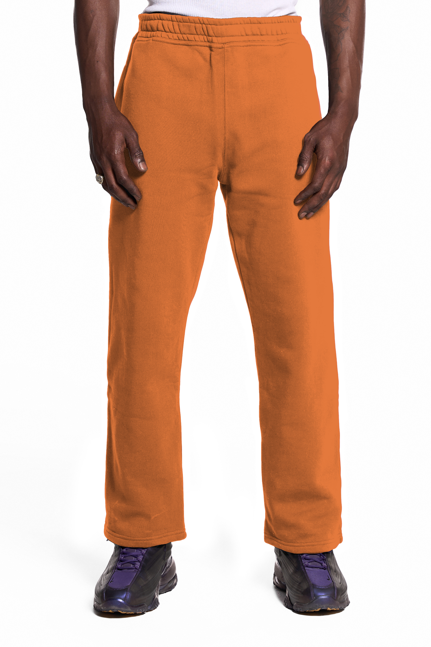450GSM Cotton Sweatpants Open Hem