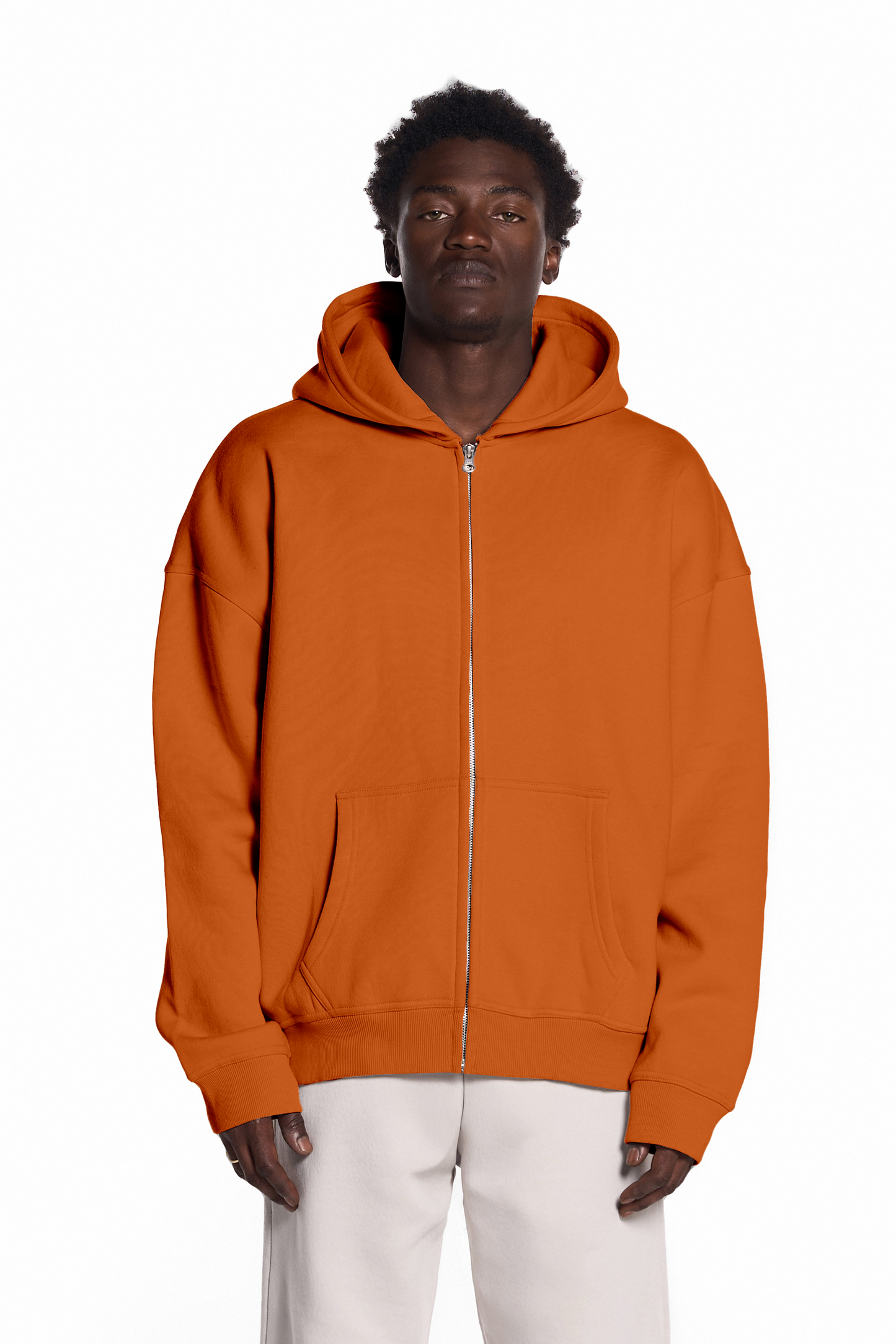 450GSM Cotton Blend Zip Up Hoodie