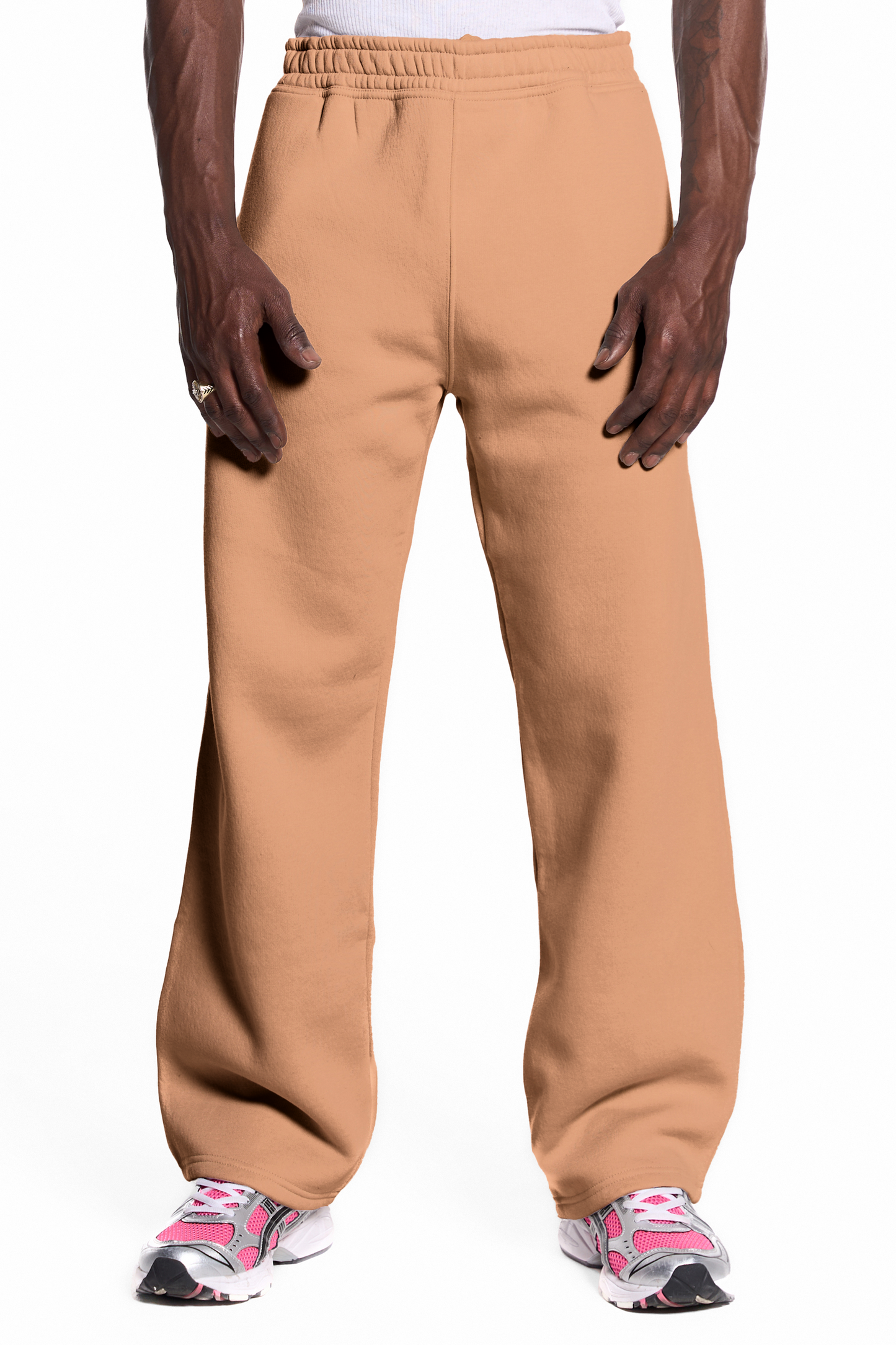 450GSM Cotton Blend Sweatpants Open Hem