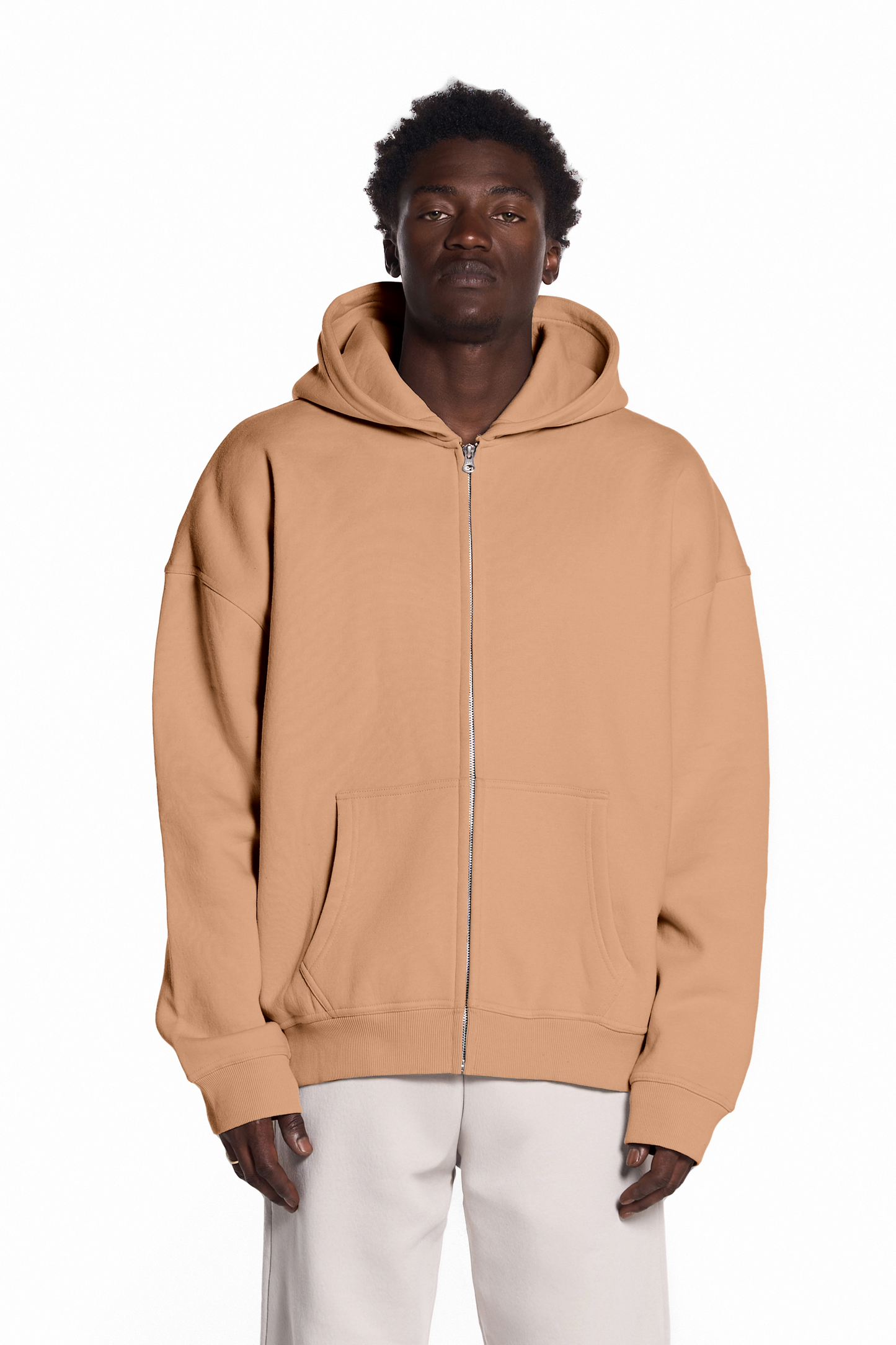 450GSM Cotton Blend Zip Up Hoodie