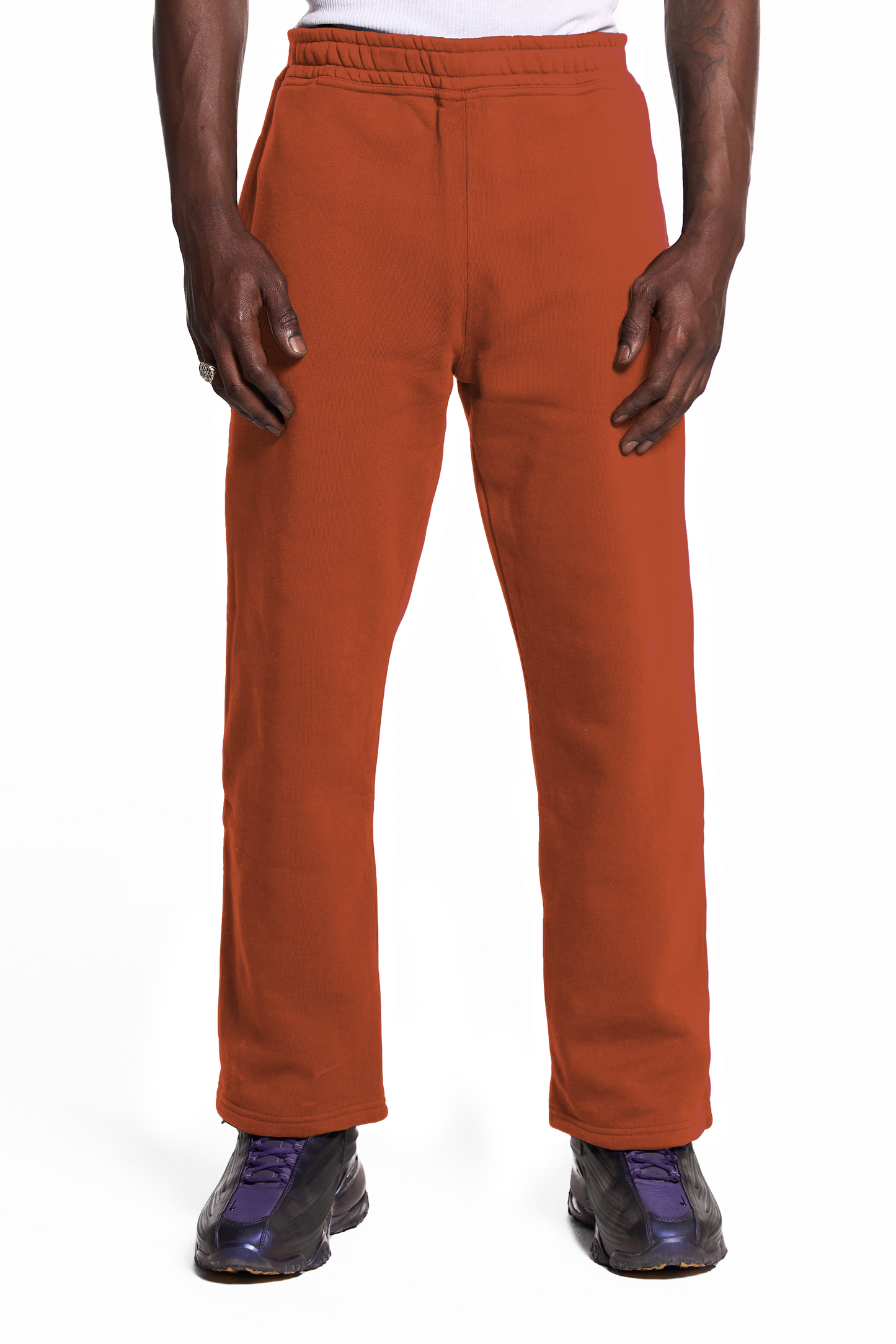 450GSM Cotton Sweatpants Open Hem