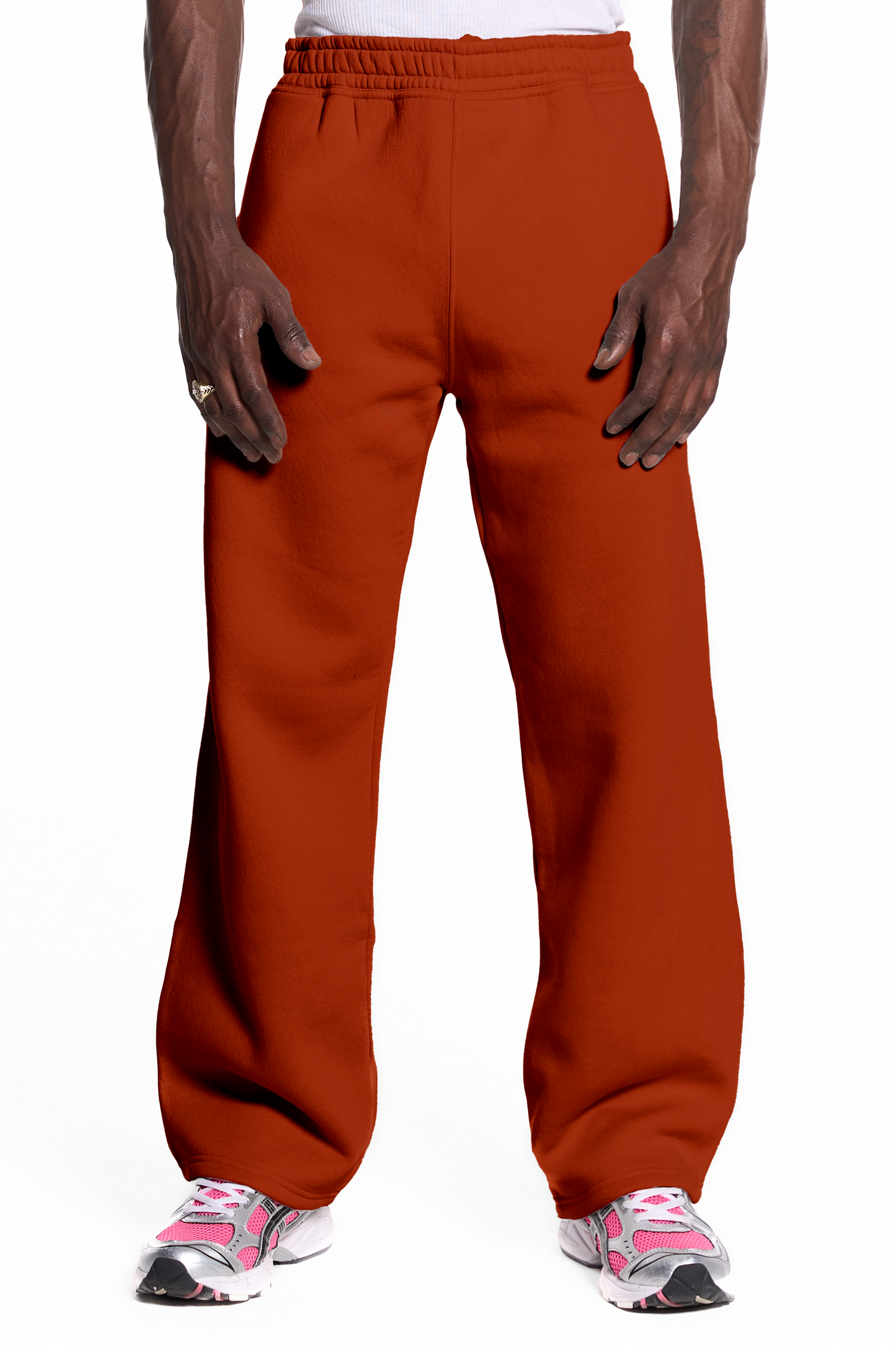 450GSM Cotton Blend Sweatpants Open Hem