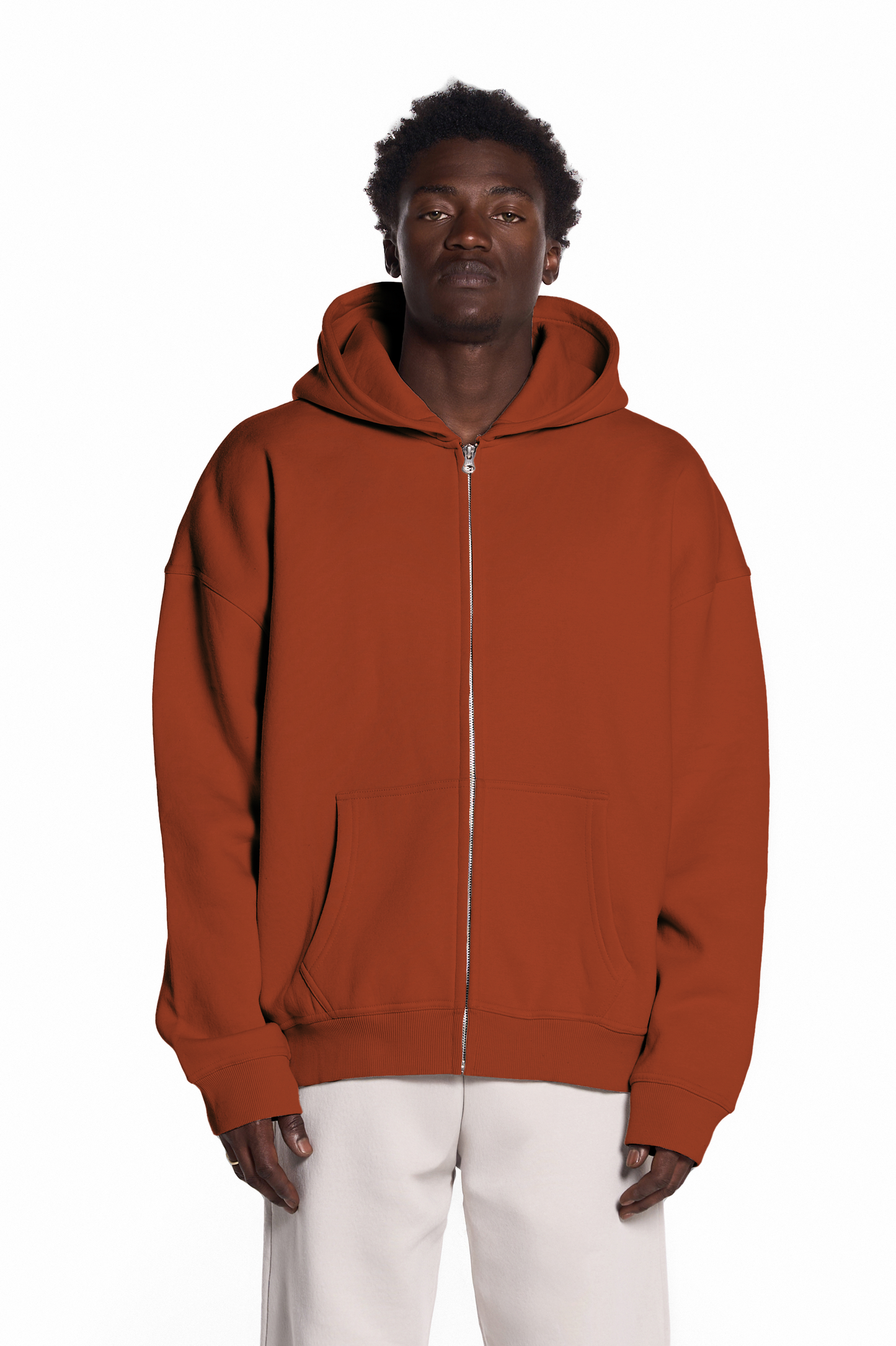 450GSM Cotton Blend Zip Up Hoodie