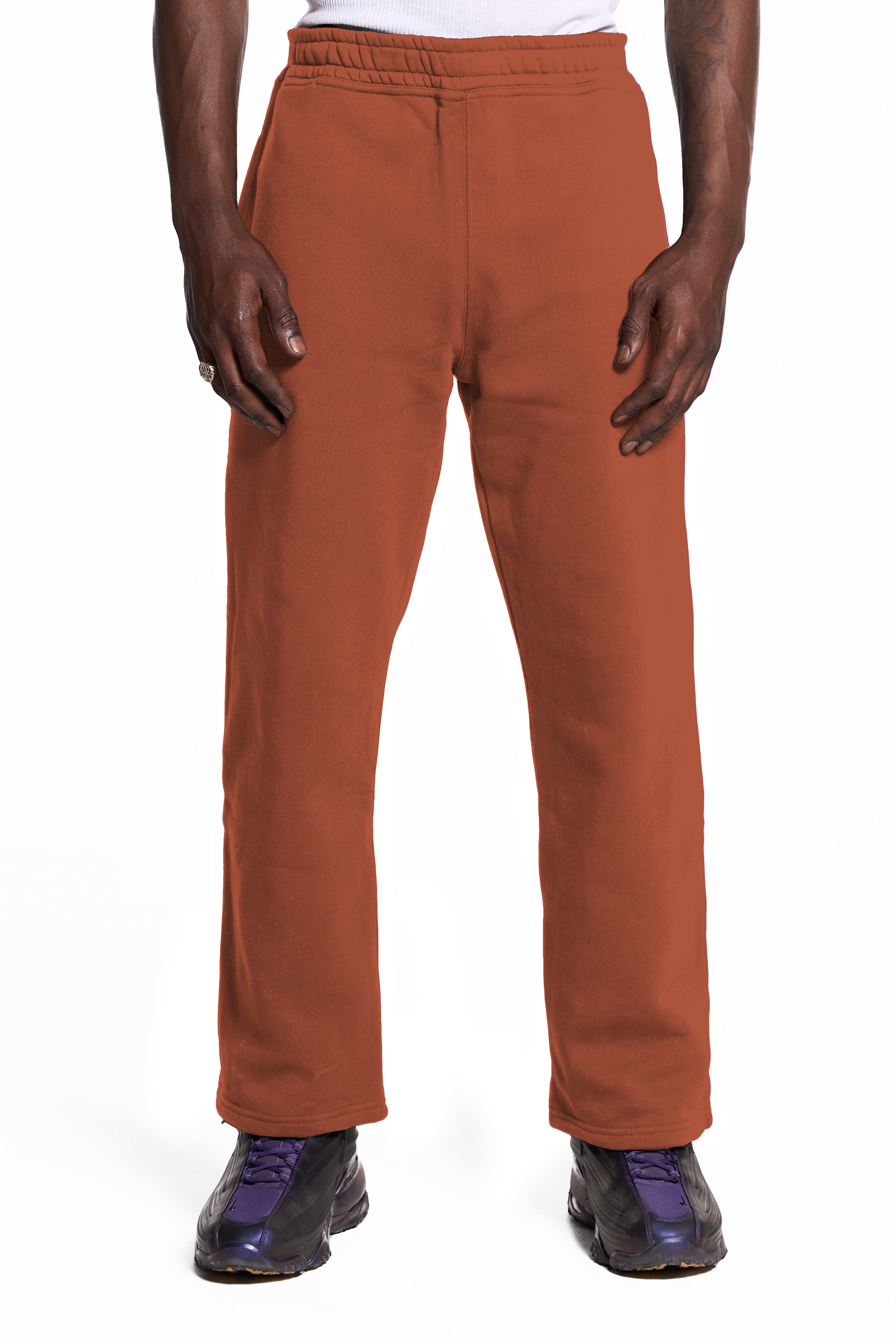 450GSM Cotton Sweatpants Open Hem
