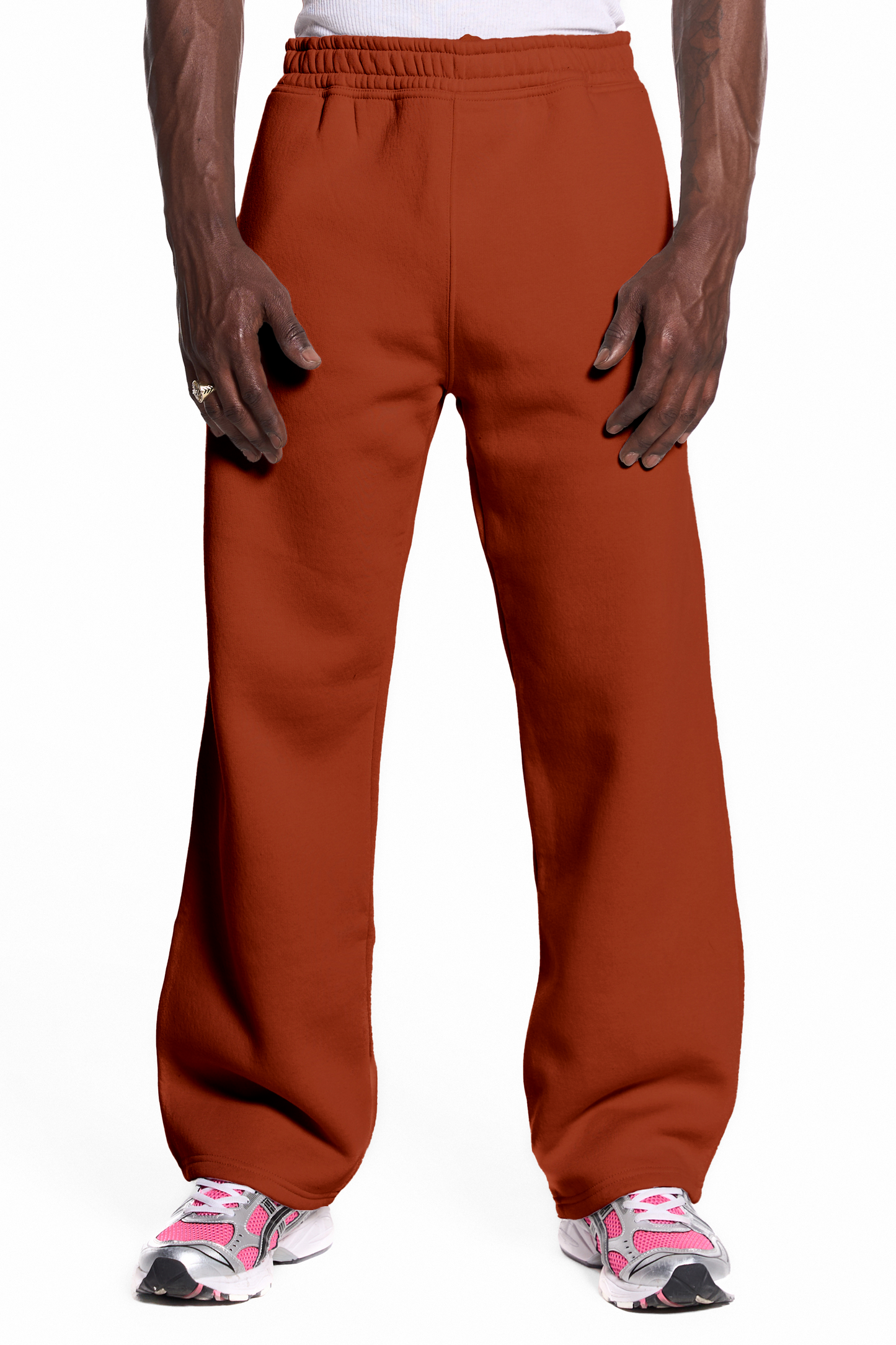 450GSM Cotton Blend Sweatpants Open Hem