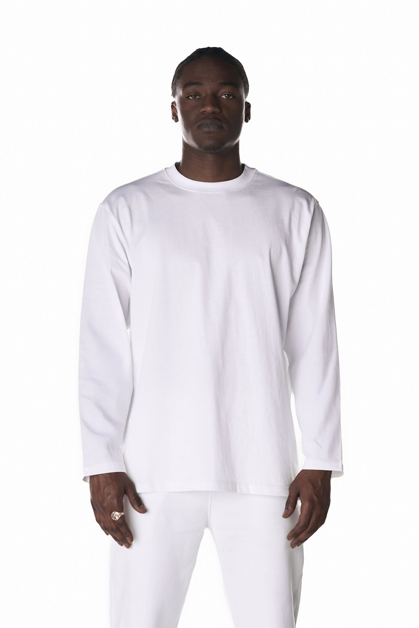 180GSM medium weight Cotton Long Sleeve Shirt. Combed Recycled Cotton. Sustainable.