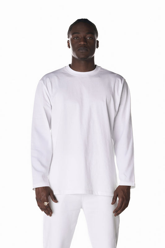 180GSM medium weight Cotton Long Sleeve Shirt. Combed Recycled Cotton. Sustainable.