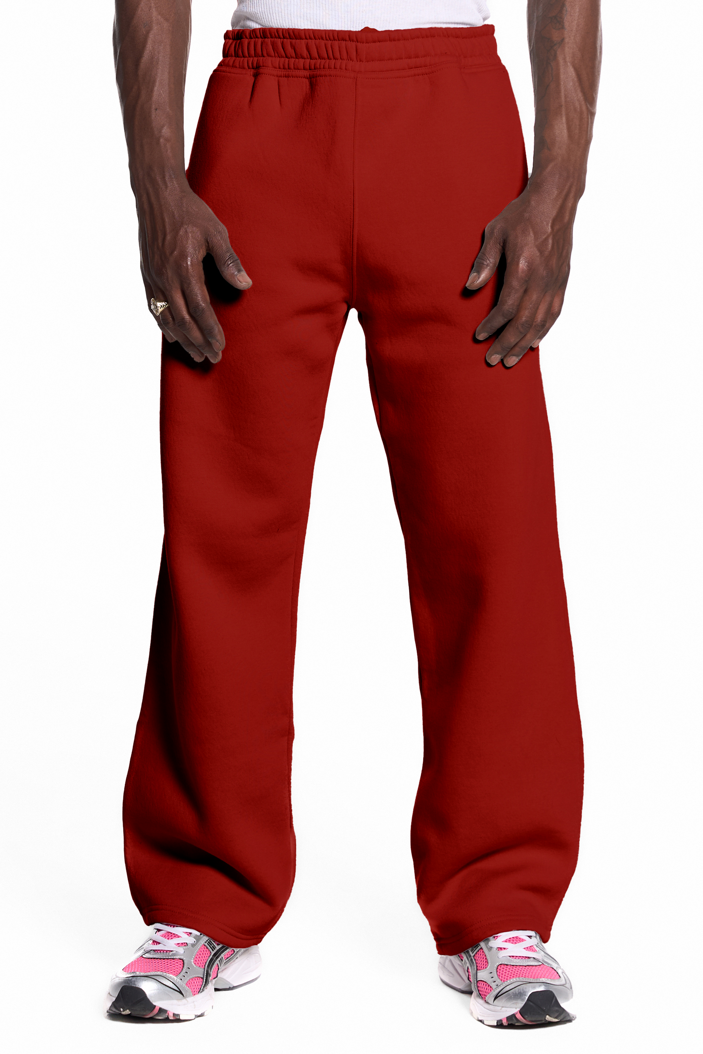 450GSM Cotton Blend Sweatpants Open Hem