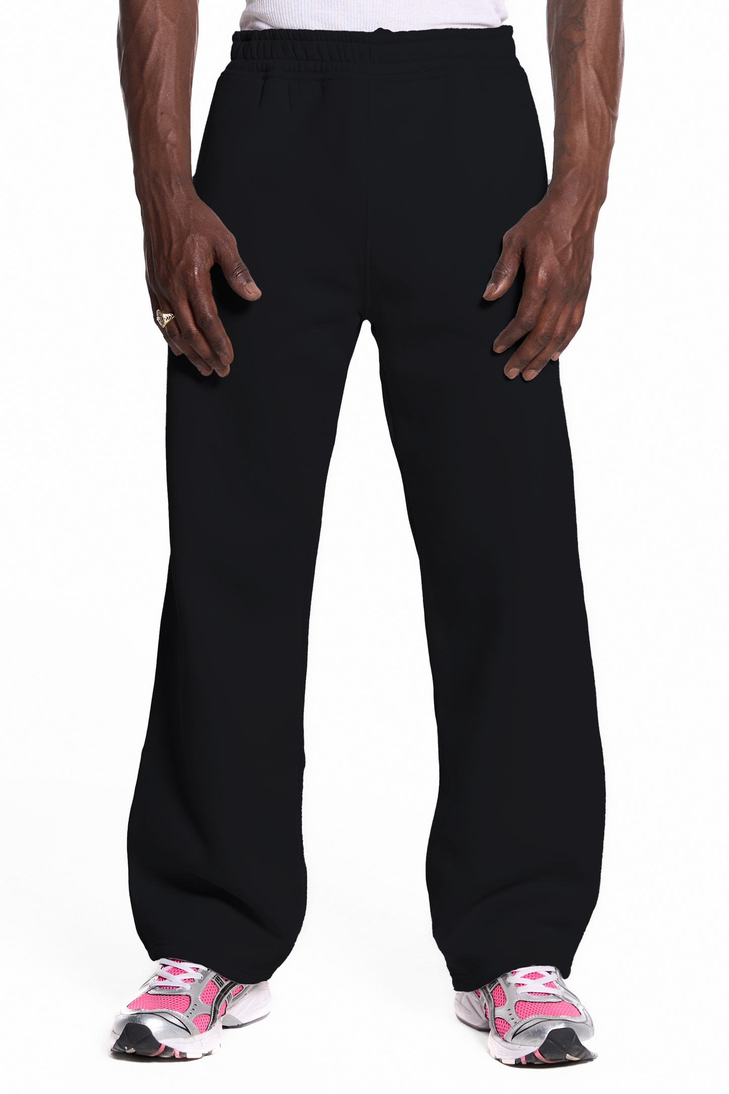 450GSM Cotton Blend Sweatpants Open Hem