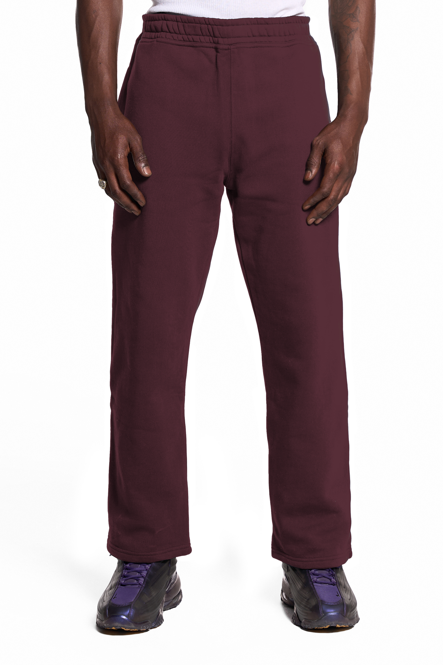 450GSM Cotton Sweatpants Open Hem