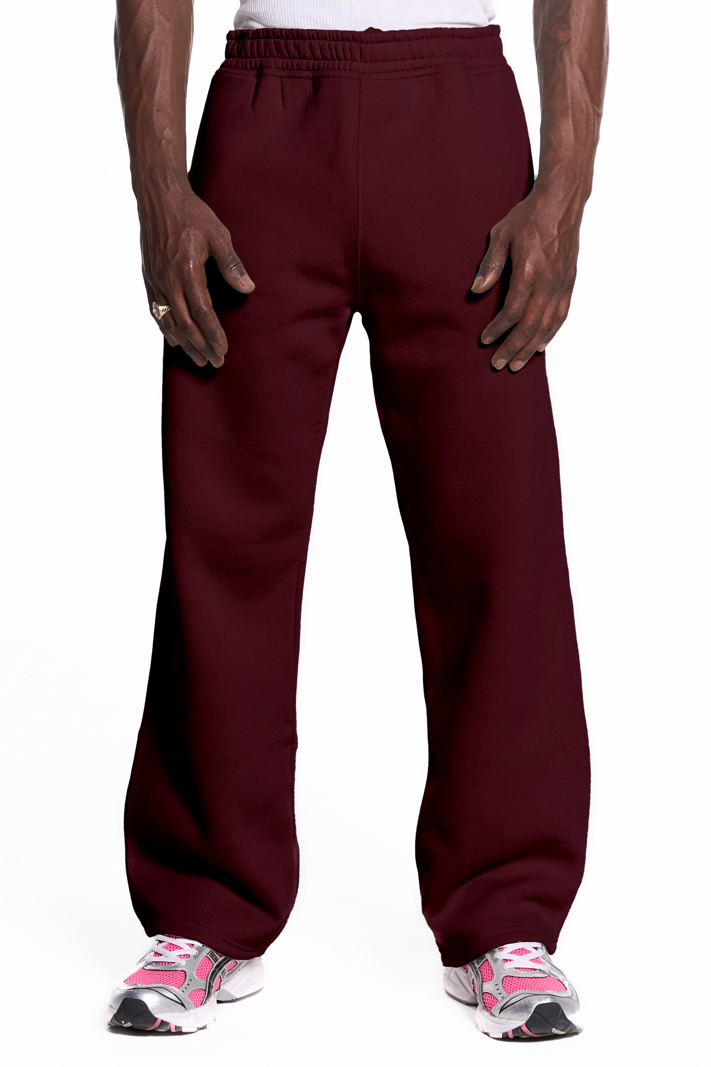 450GSM Cotton Blend Sweatpants Open Hem