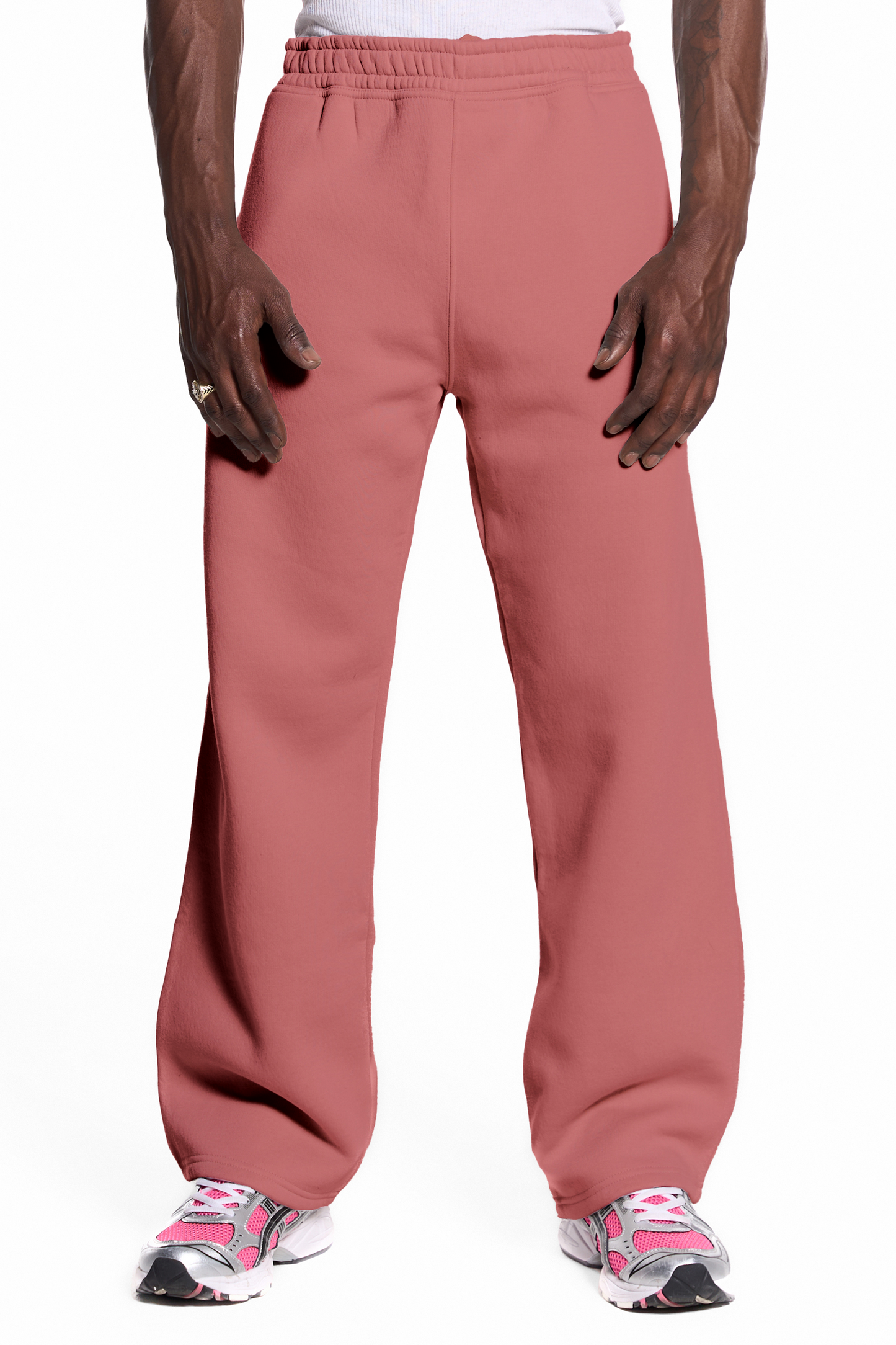 450GSM Cotton Blend Sweatpants Open Hem