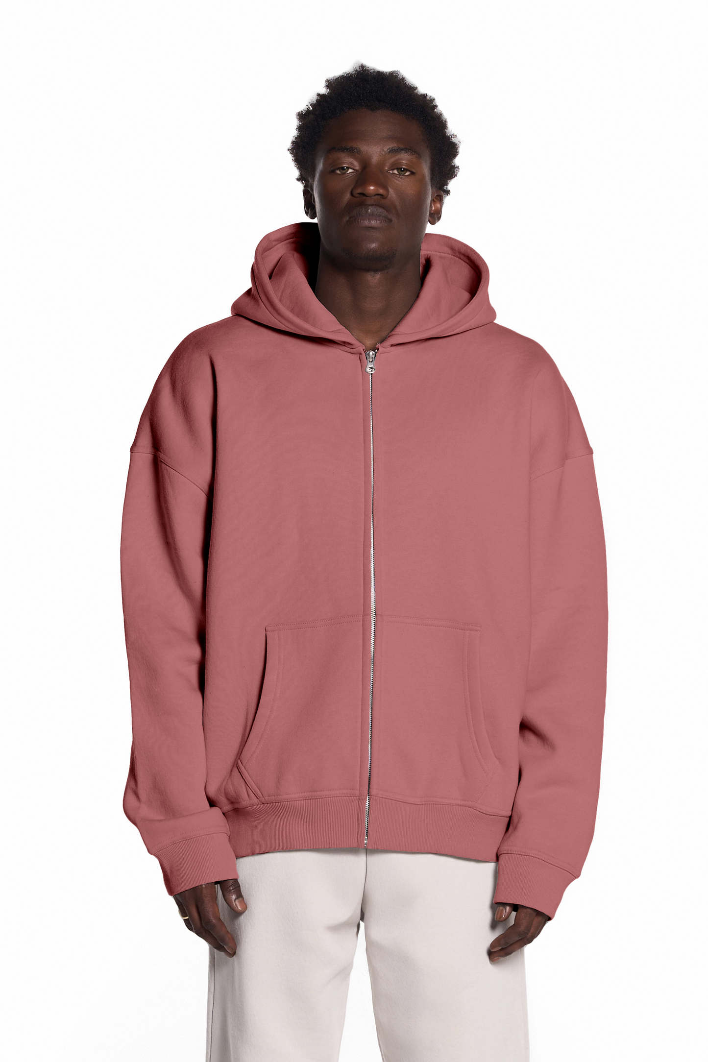 450GSM Cotton Blend Zip Up Hoodie