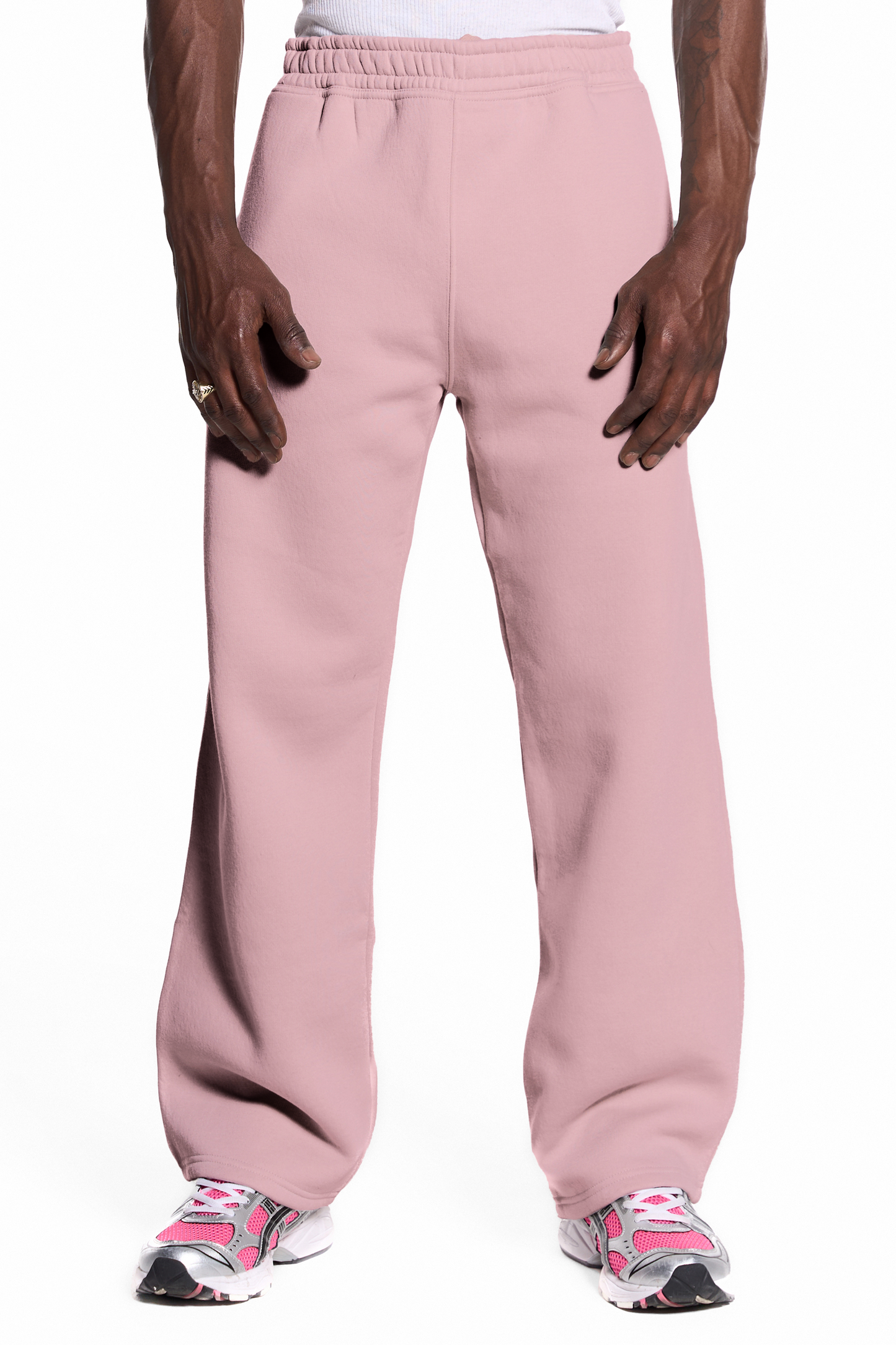 450GSM Cotton Blend Sweatpants Open Hem