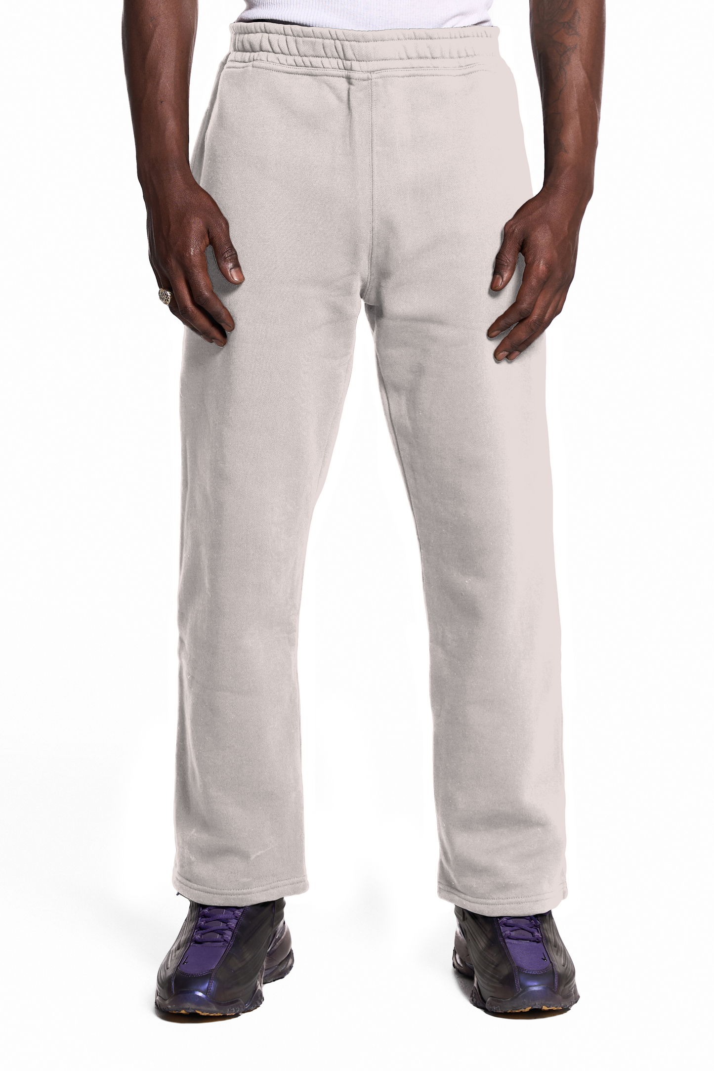 450GSM Cotton Sweatpants Open Hem