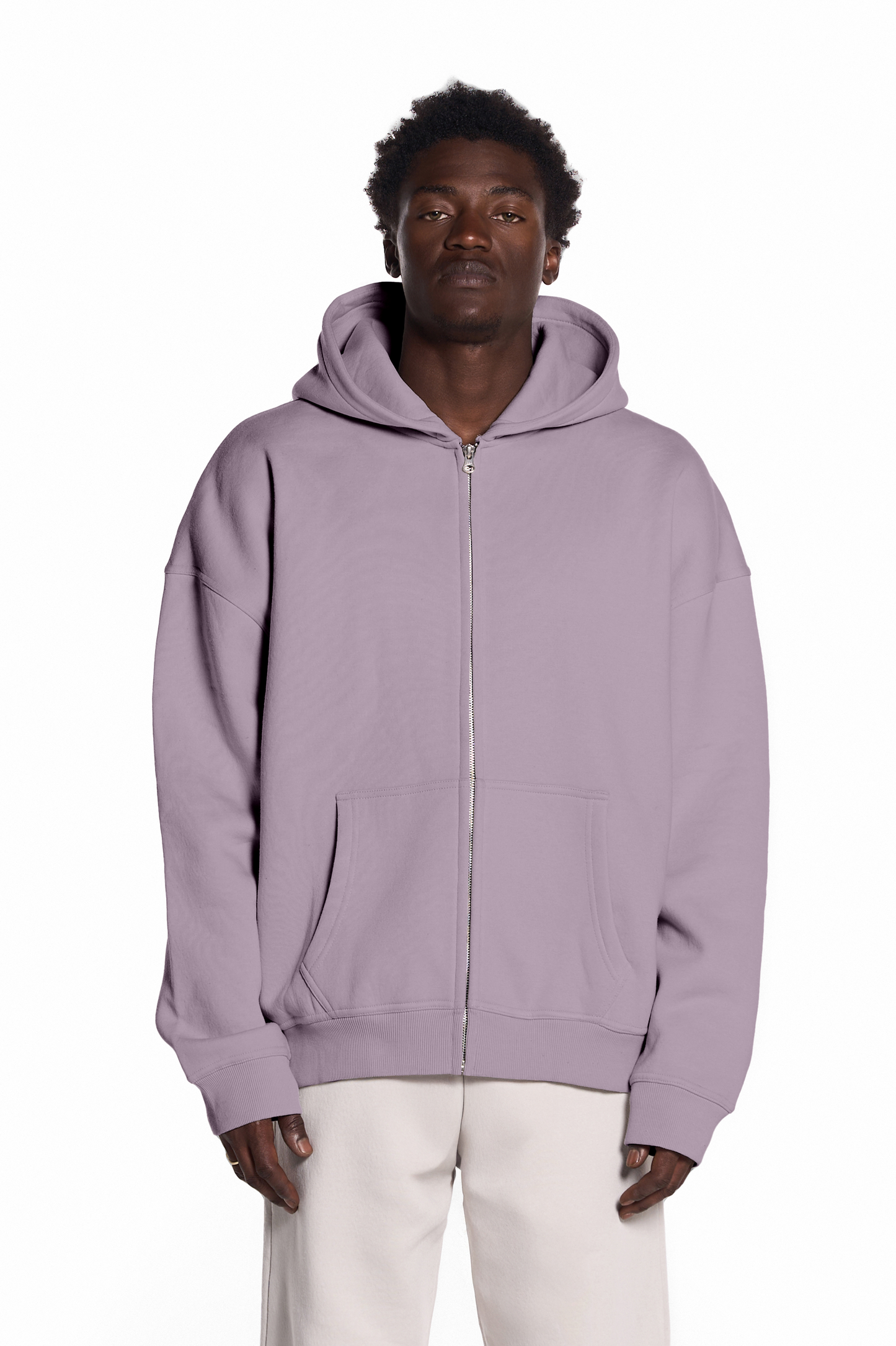 450GSM Cotton Blend Zip Up Hoodie