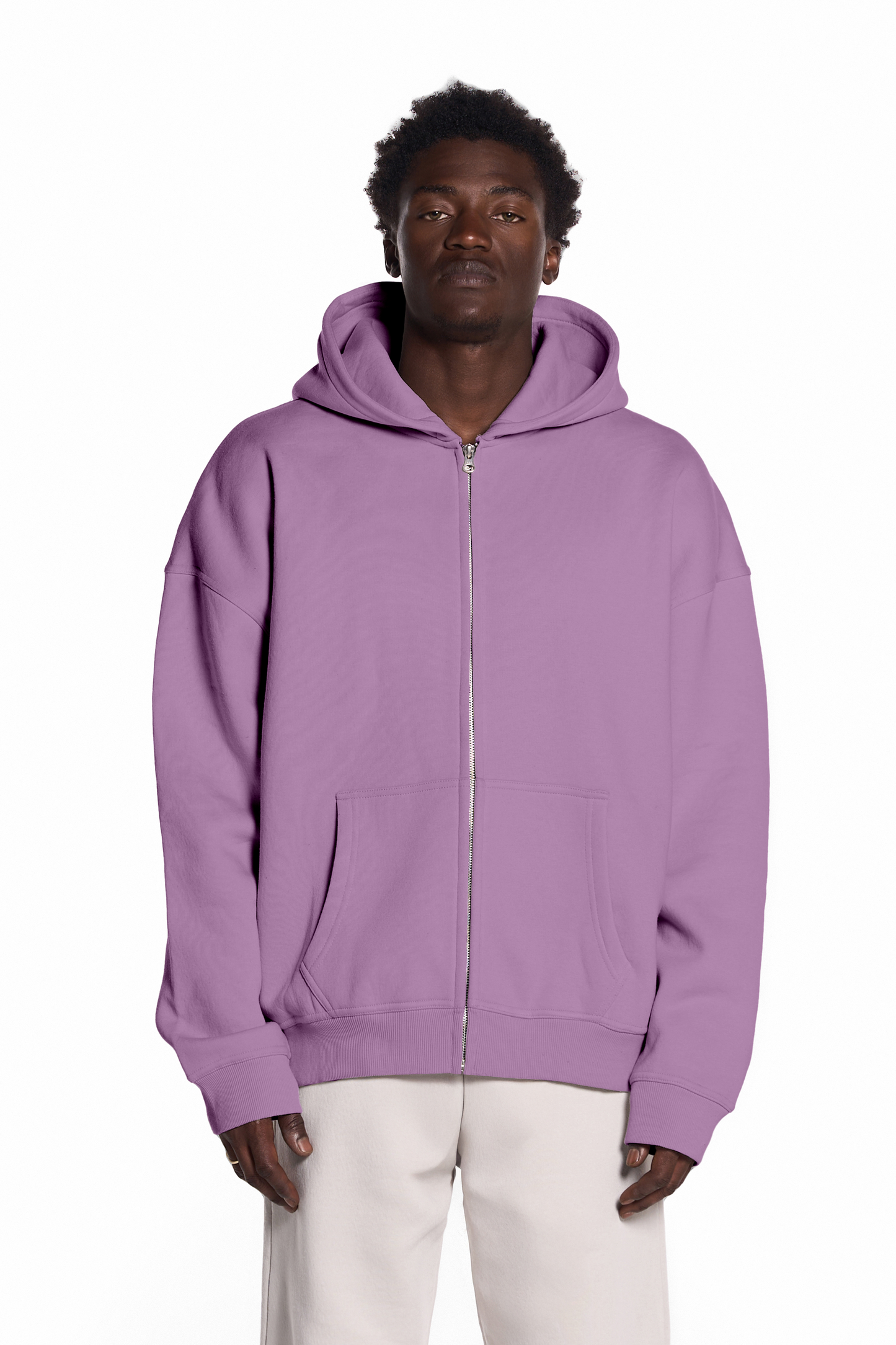 450GSM Cotton Blend Zip Up Hoodie