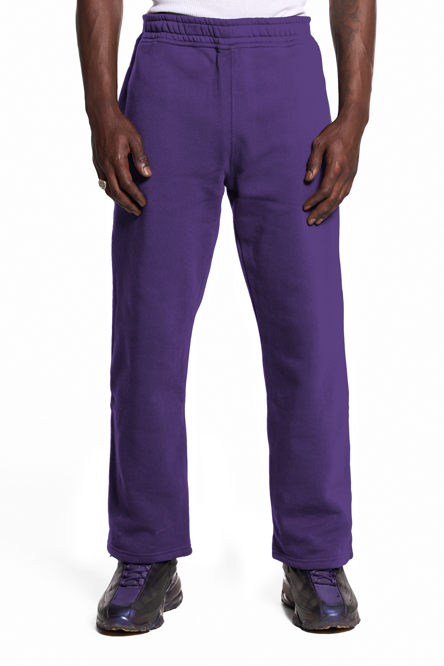 450GSM Cotton Sweatpants Open Hem