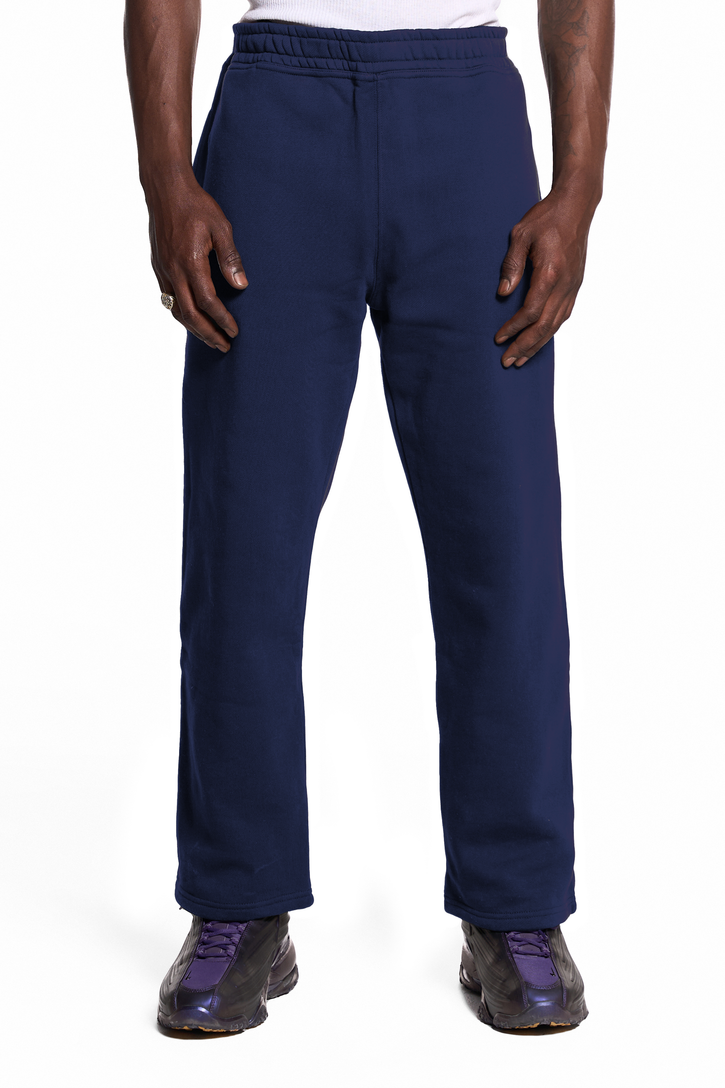 450GSM Cotton Sweatpants Open Hem