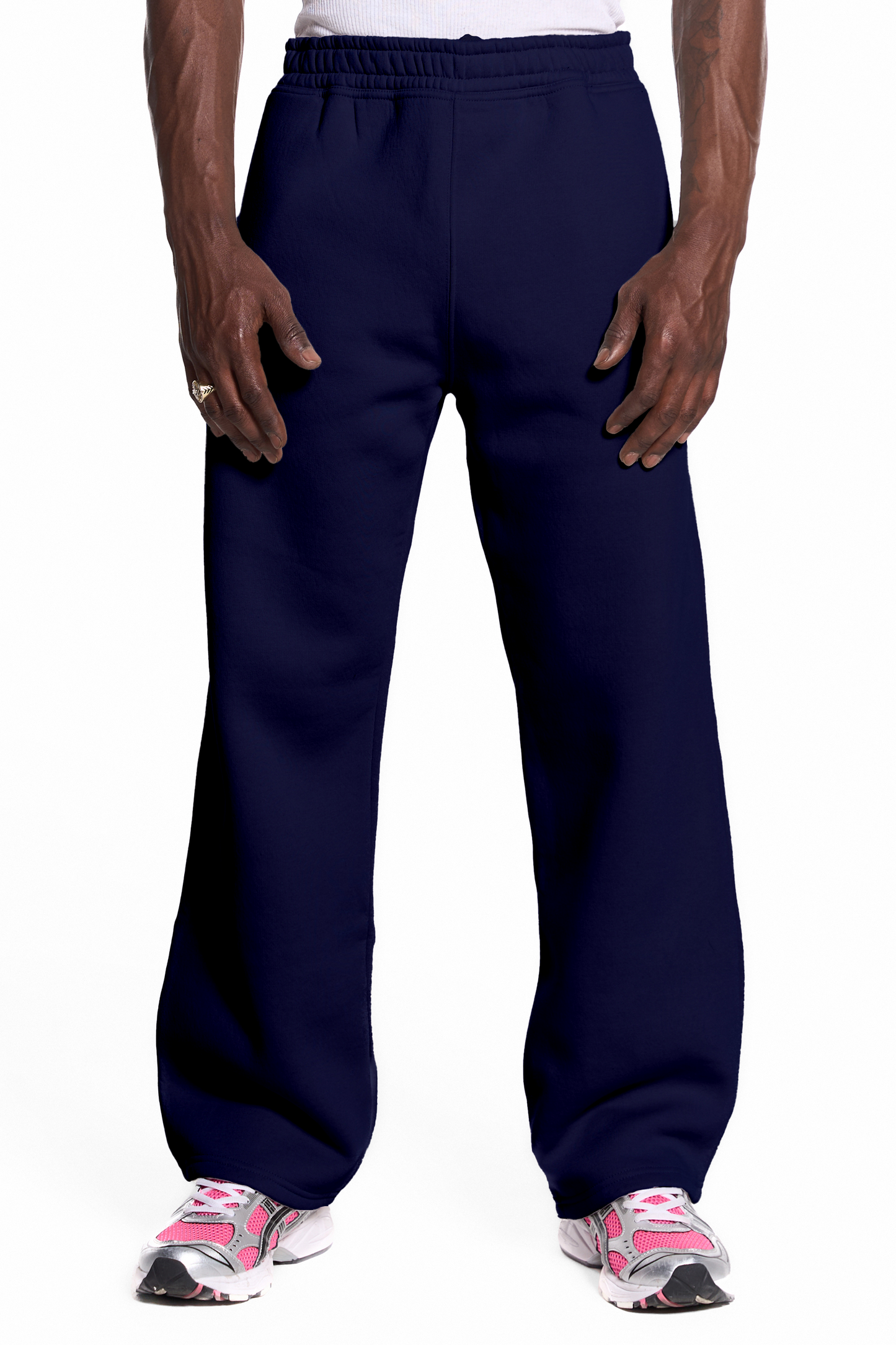 450GSM Cotton Blend Sweatpants Open Hem