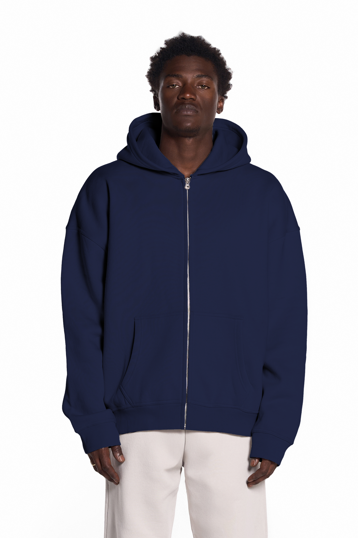 450GSM Cotton Blend Zip Up Hoodie