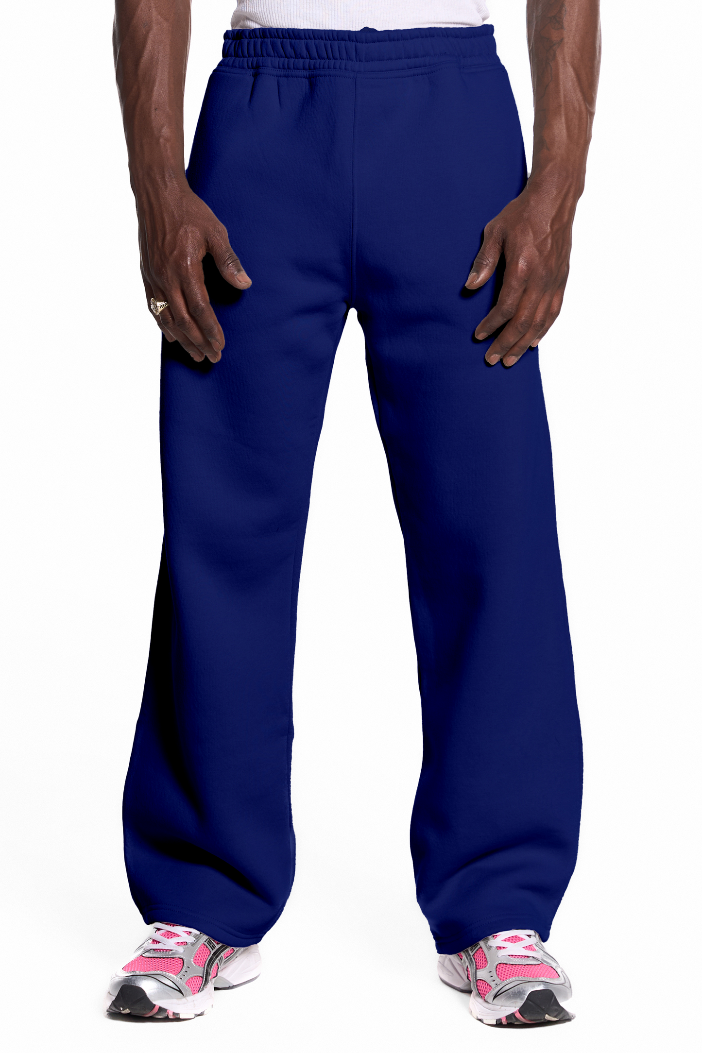 450GSM Cotton Blend Sweatpants Open Hem