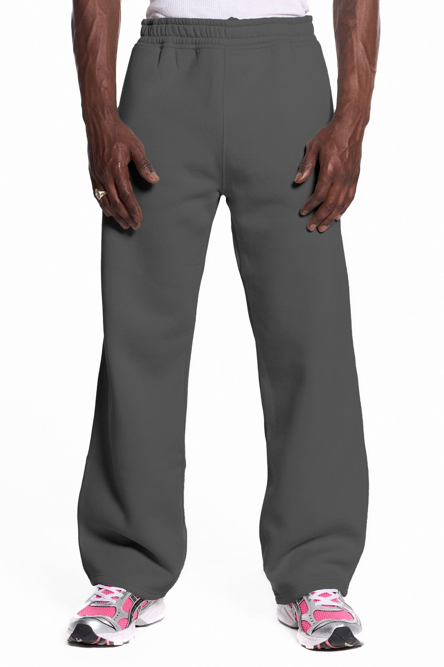 450GSM Cotton Blend Sweatpants Open Hem