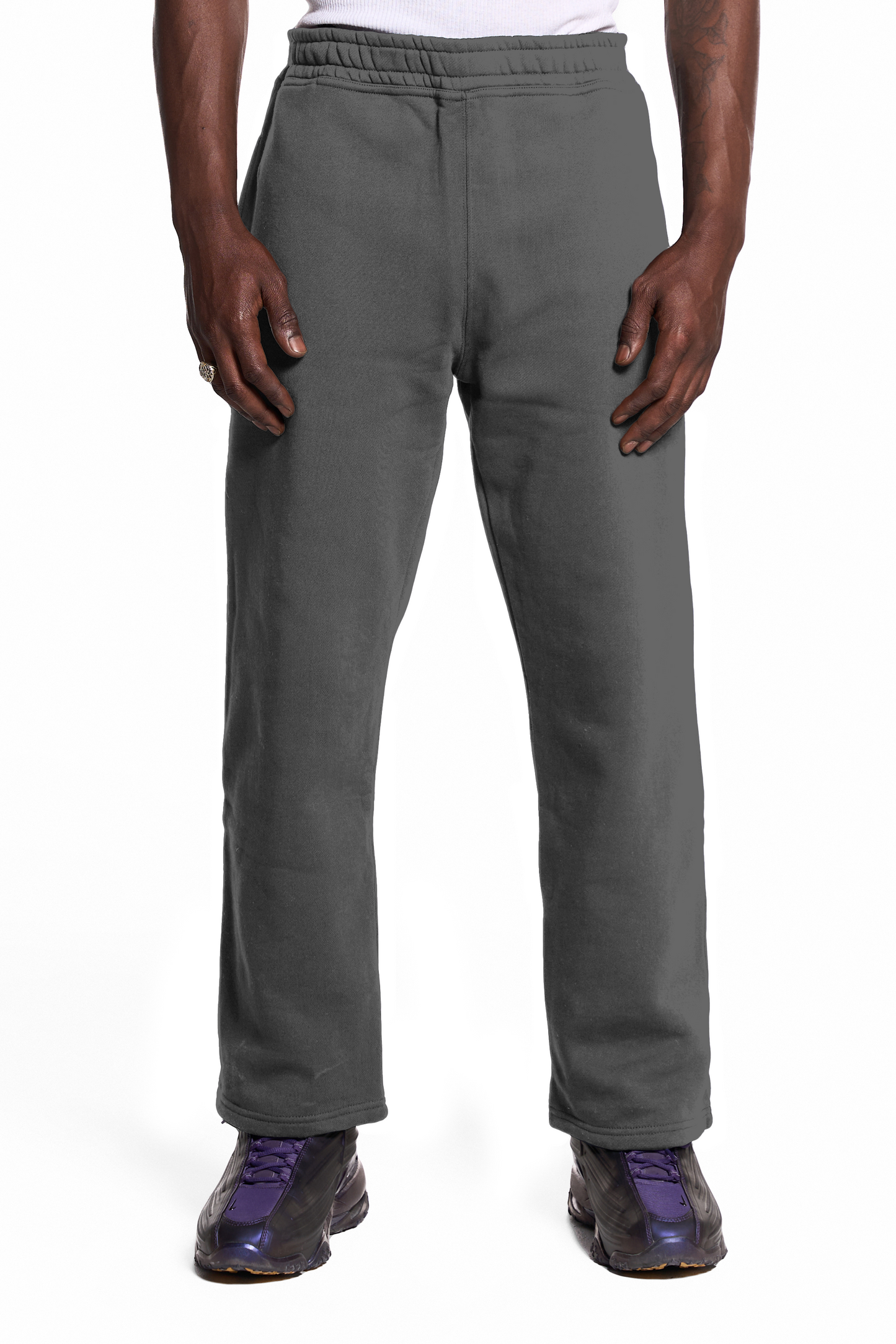 450GSM Cotton Sweatpants Open Hem