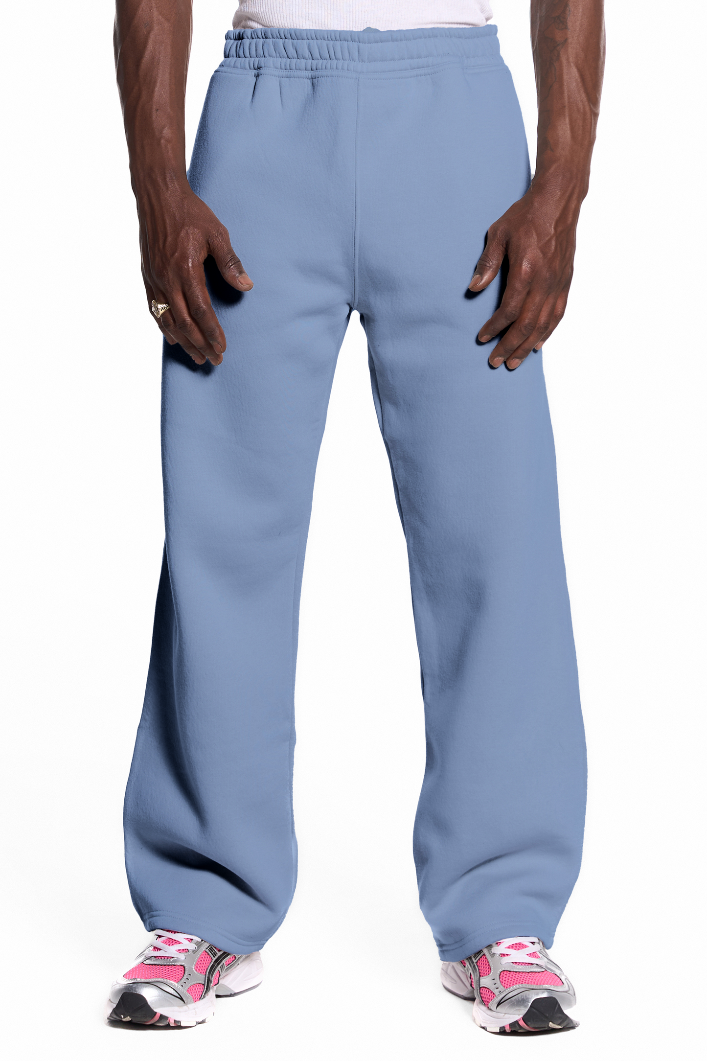 450GSM Cotton Blend Sweatpants Open Hem