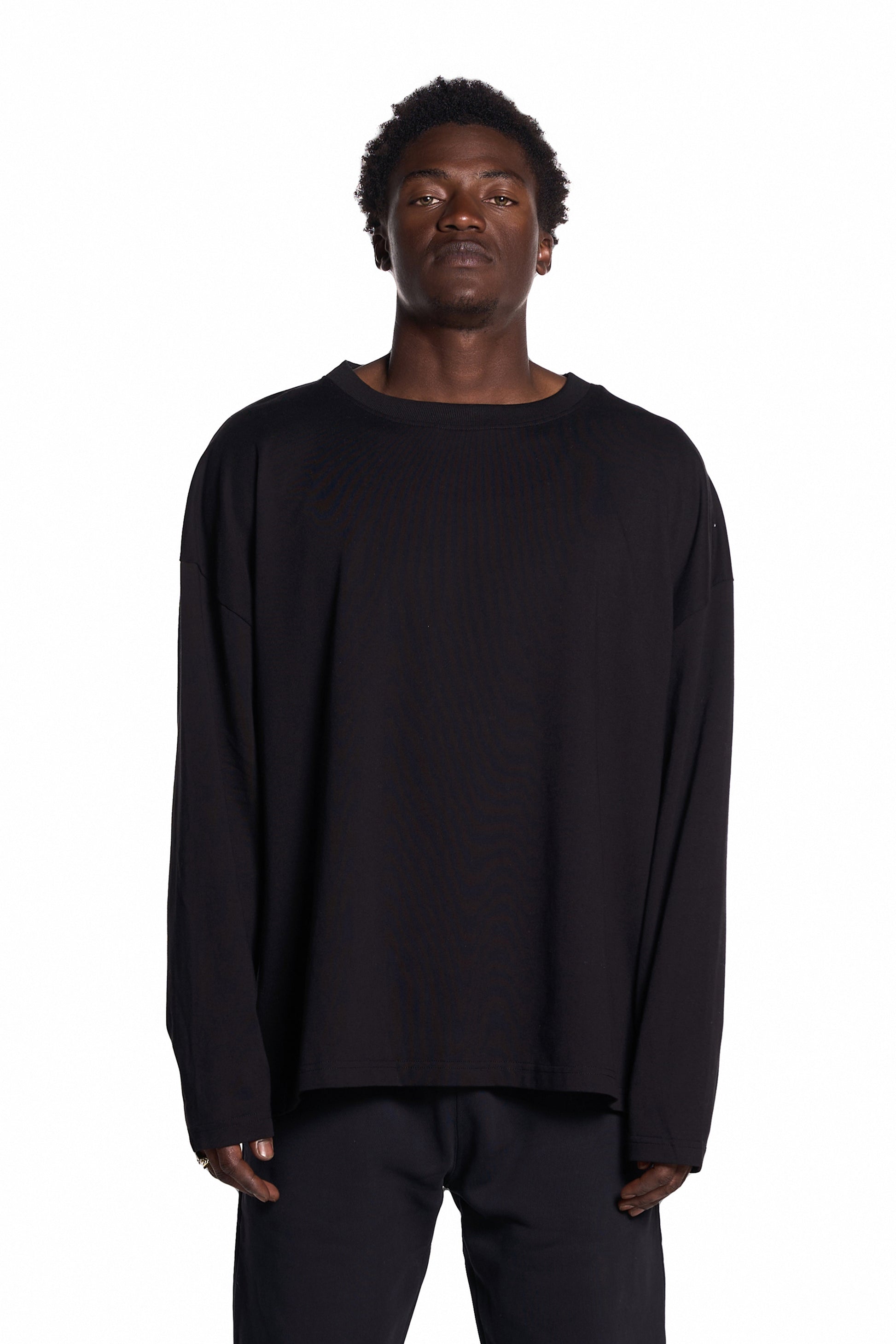 450GSM Heavyweight Cotton Long Sleeve Shirt. Combed Recycled Cotton. Sustainable.