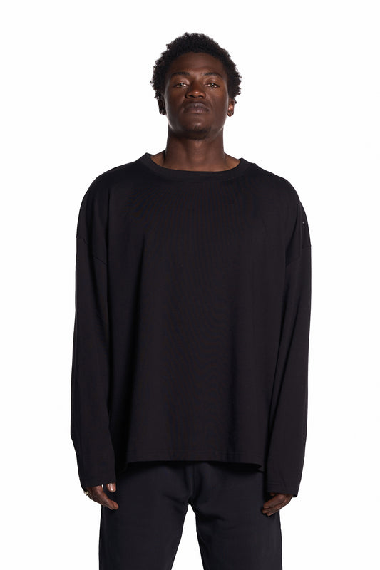 450GSM Heavyweight Cotton Long Sleeve Shirt. Combed Recycled Cotton. Sustainable.