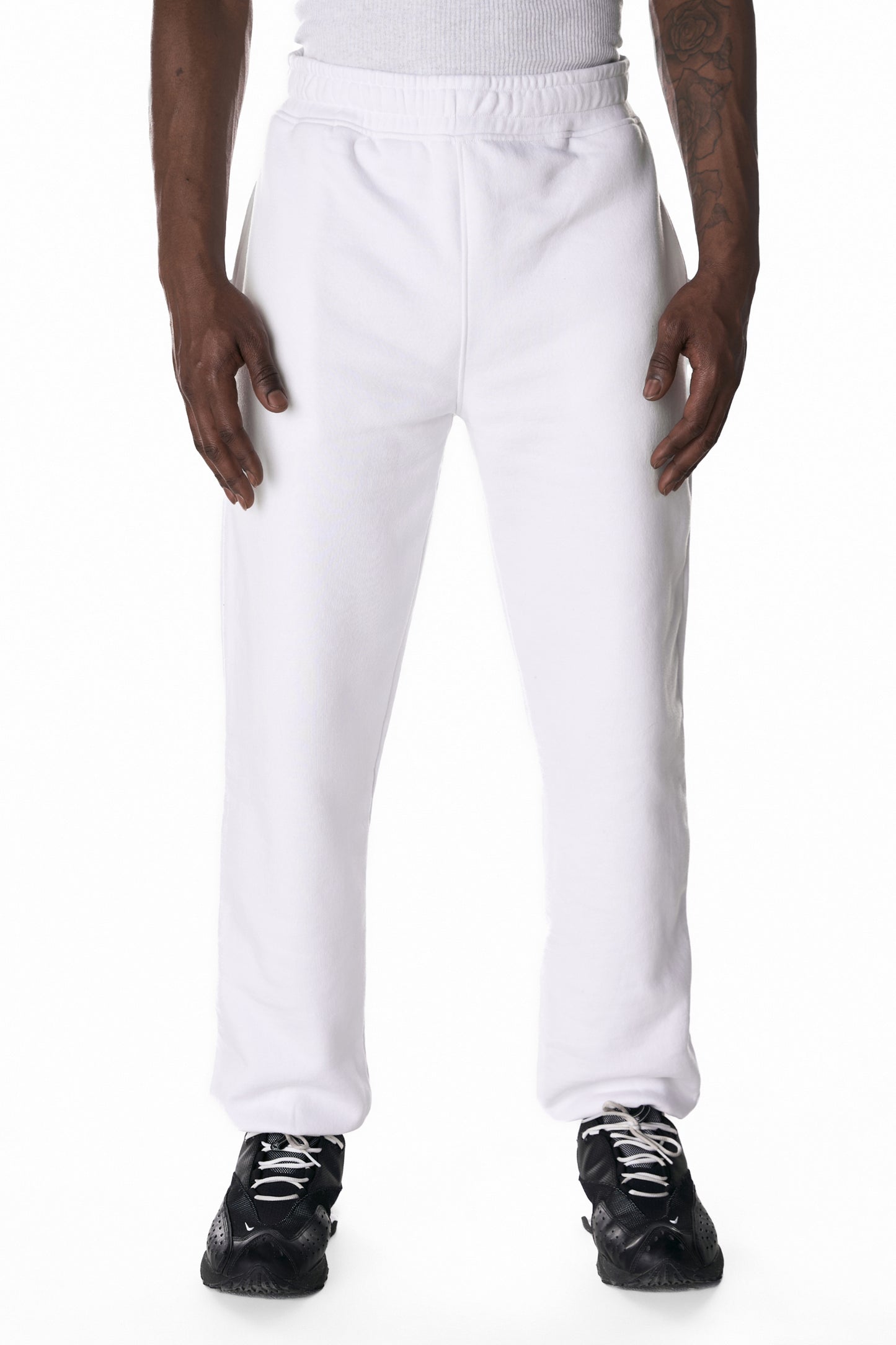 300GSM medium weight Cotton Cuffed Sweatpants. Combed Recycled Cotton. Sustainable.