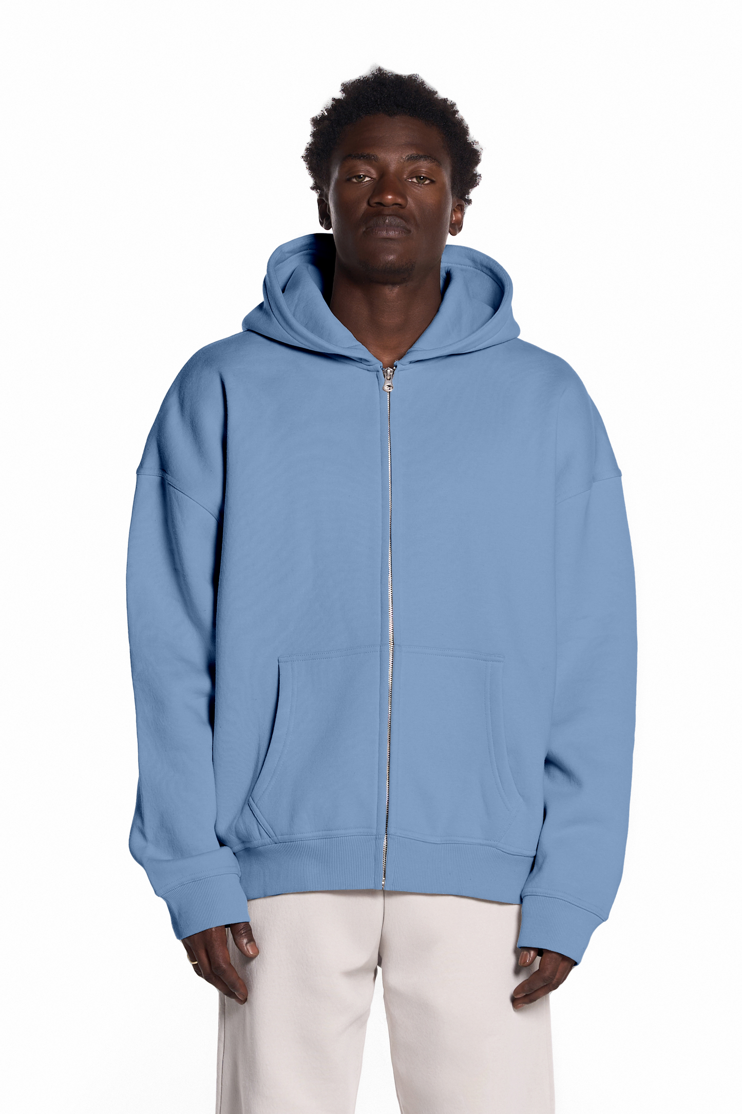 450GSM Cotton Blend Zip Up Hoodie