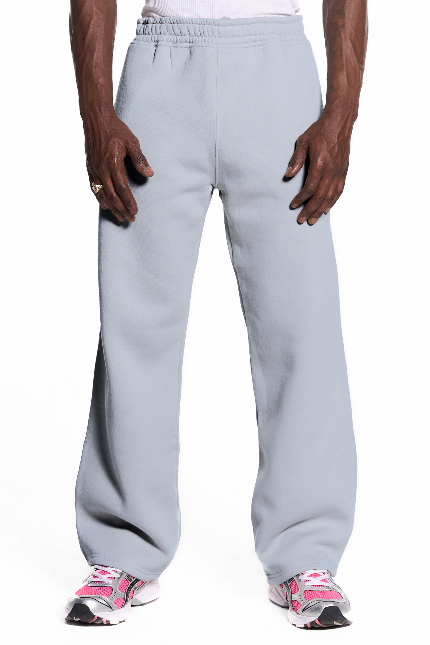 450GSM Cotton Blend Sweatpants Open Hem