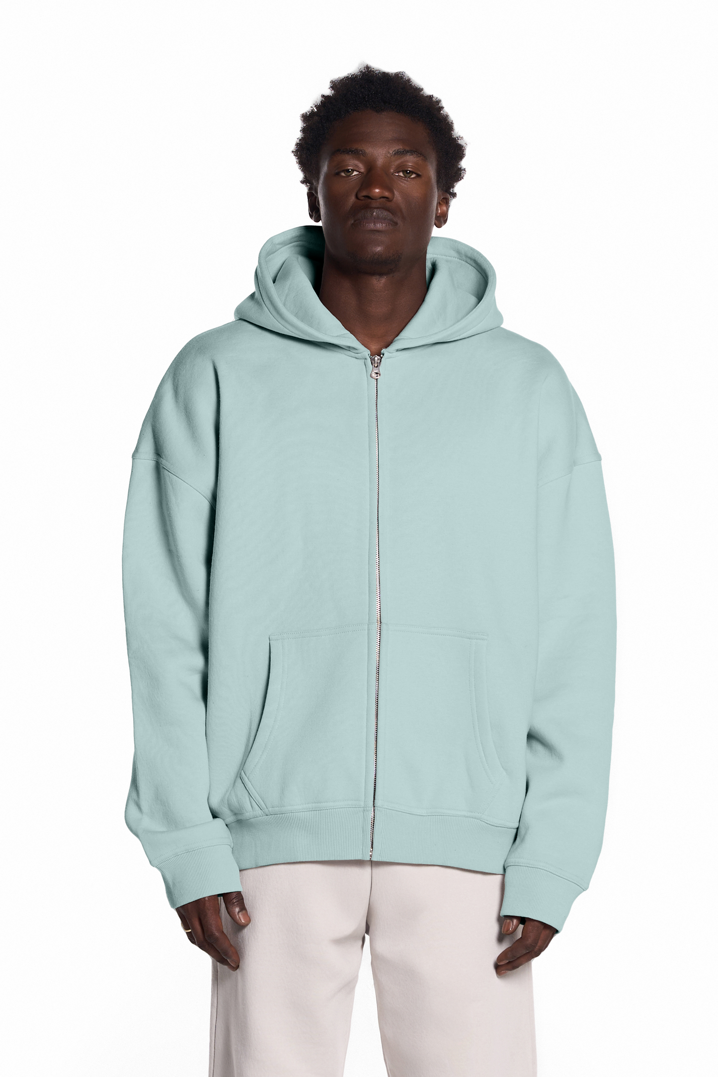 450GSM Cotton Blend Zip Up Hoodie