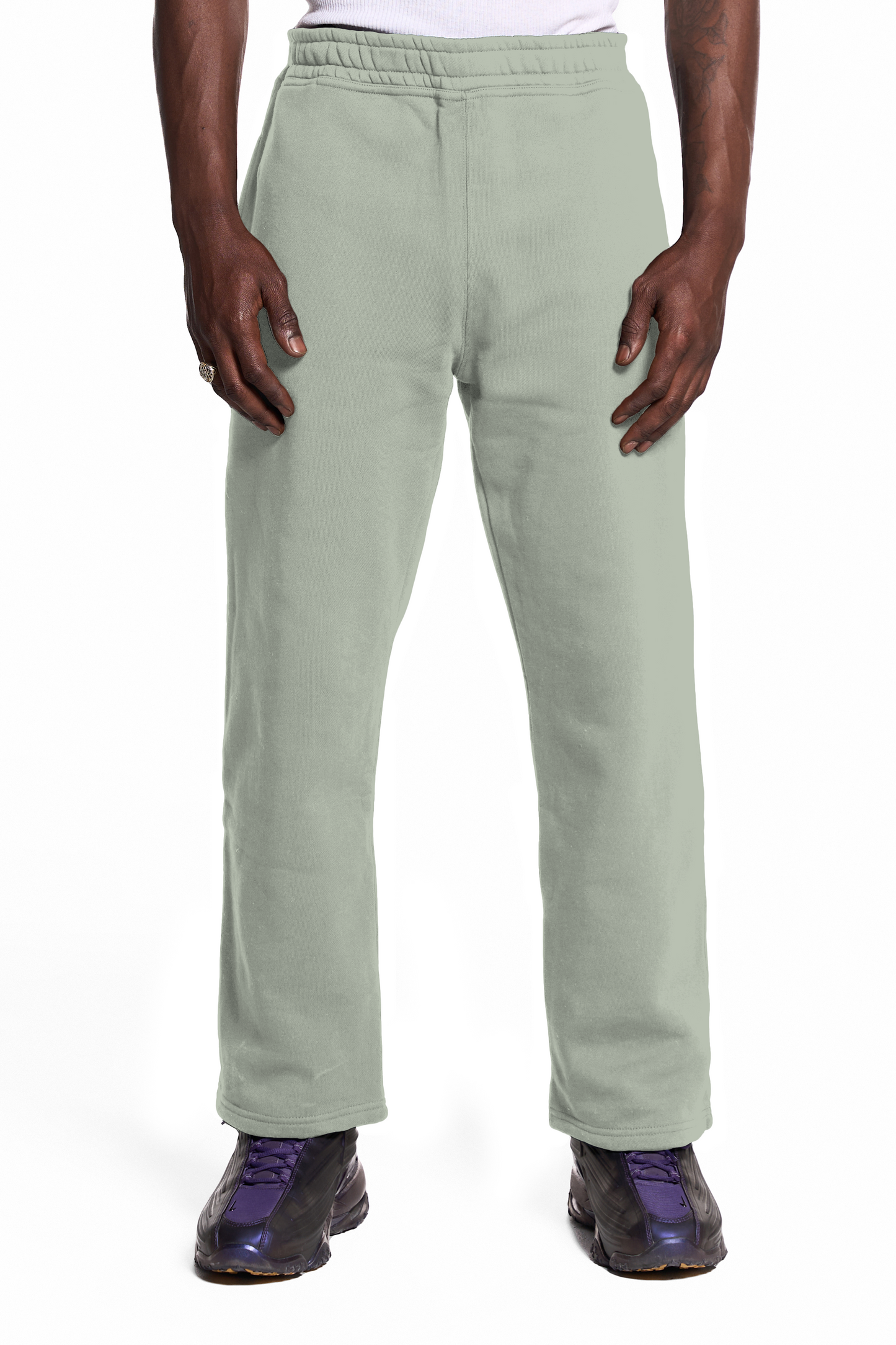 450GSM Cotton Sweatpants Open Hem