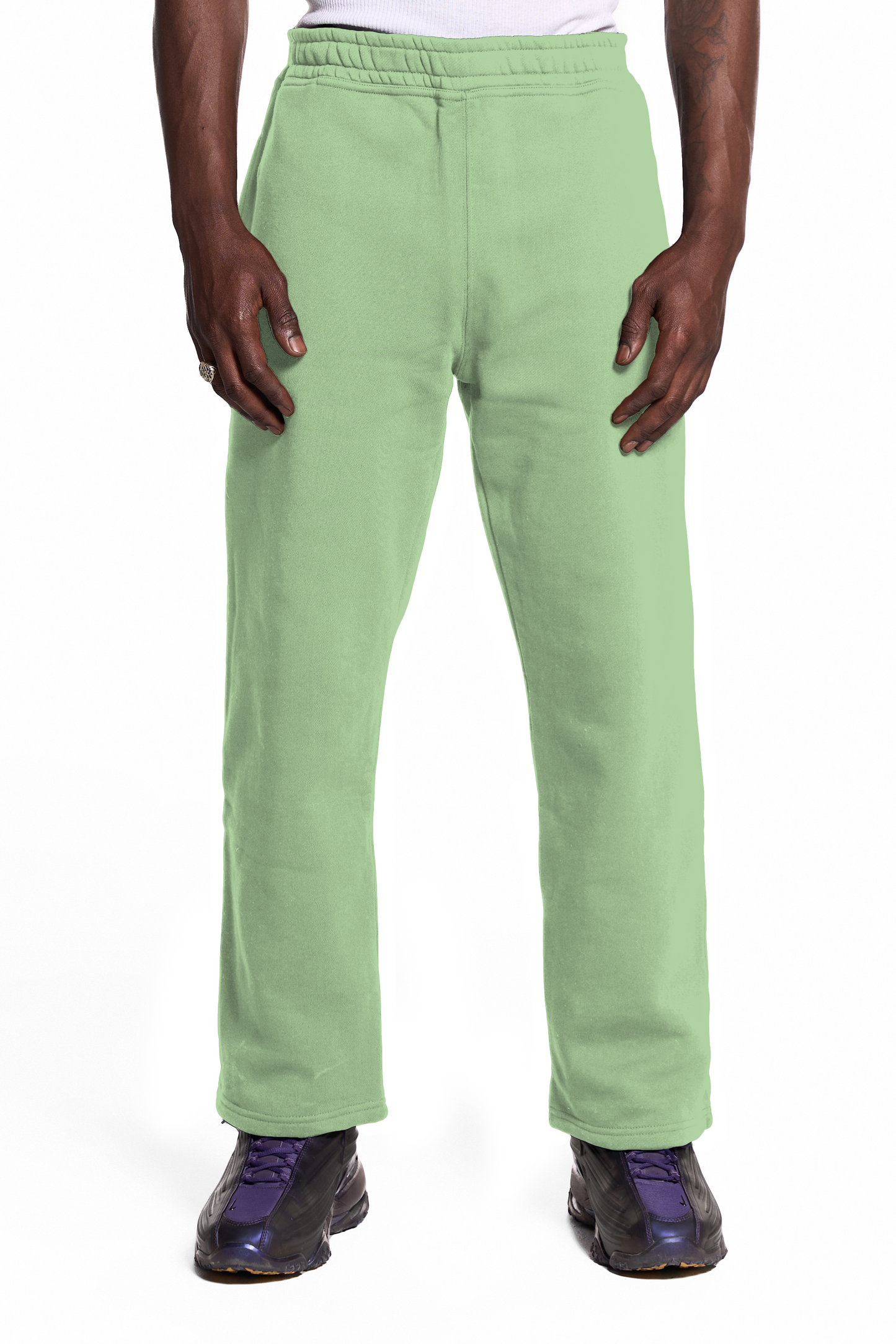 450GSM Cotton Sweatpants Open Hem