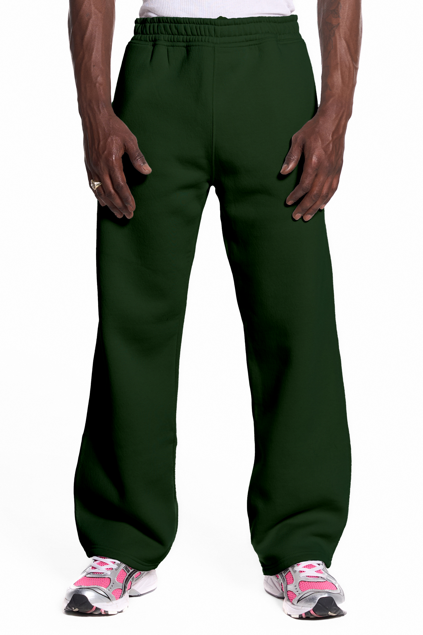 450GSM Cotton Blend Sweatpants Open Hem