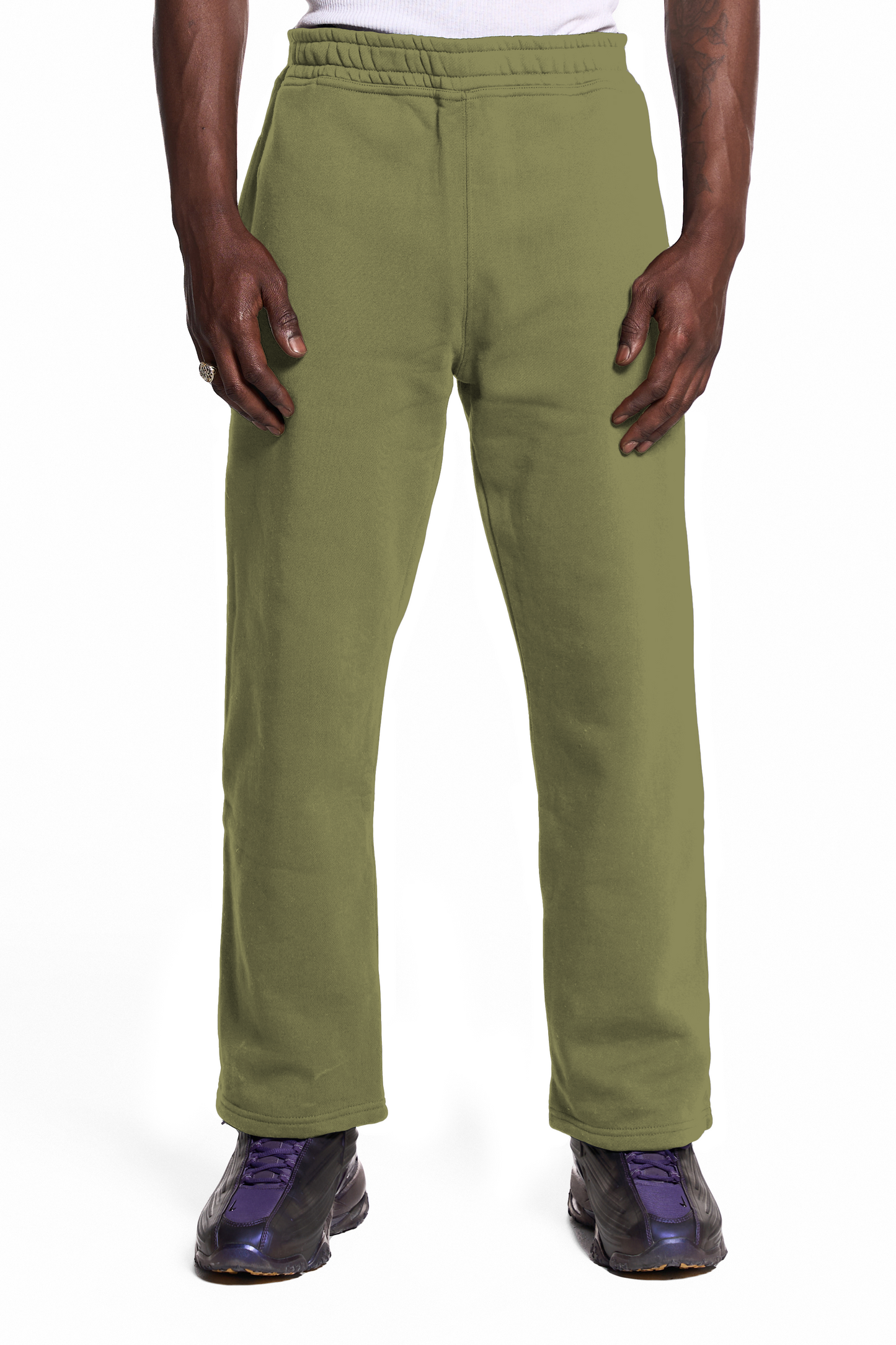 450GSM Cotton Sweatpants Open Hem