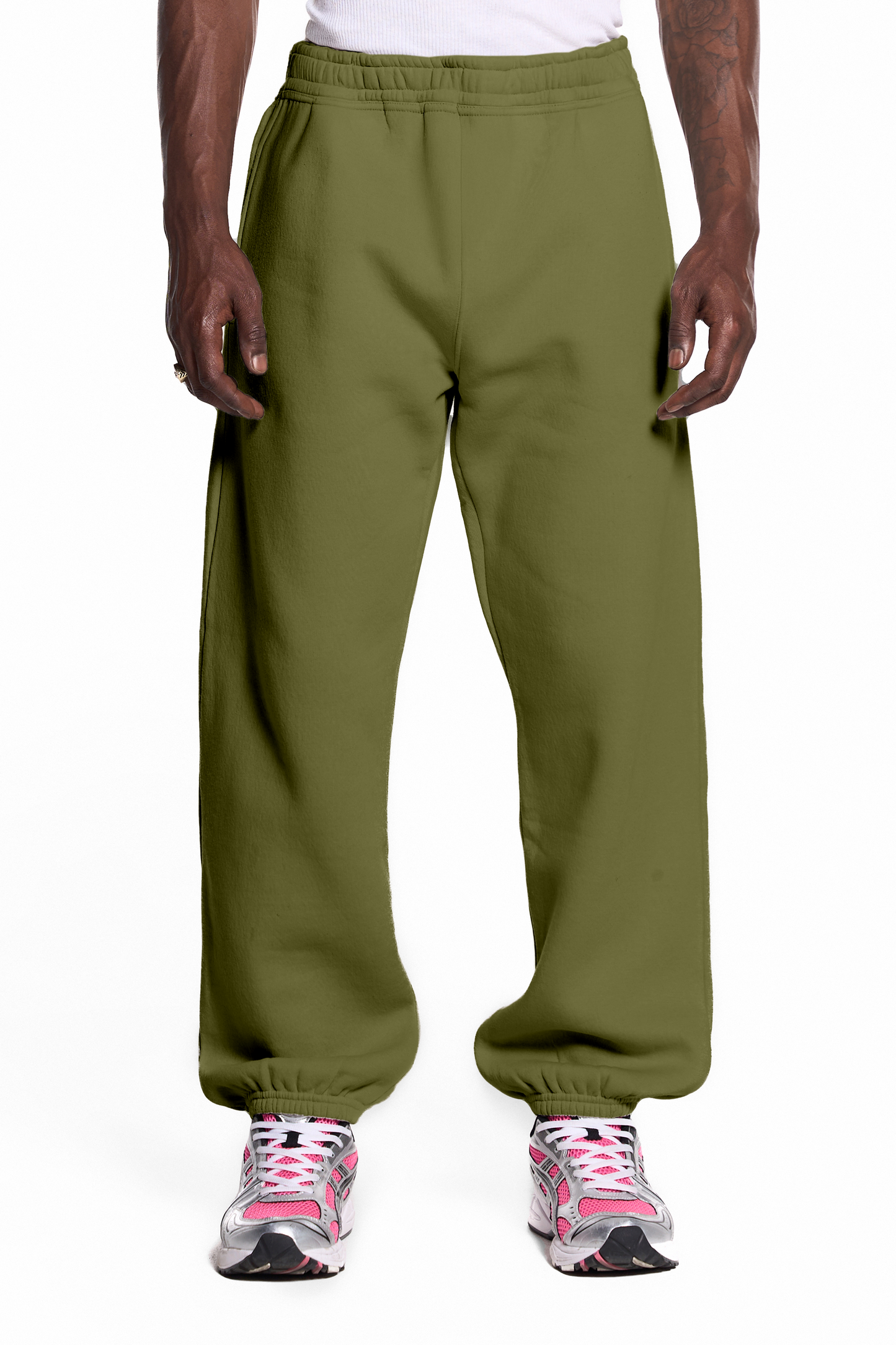 450GSM Cotton Blend Sweatpants Cuffed